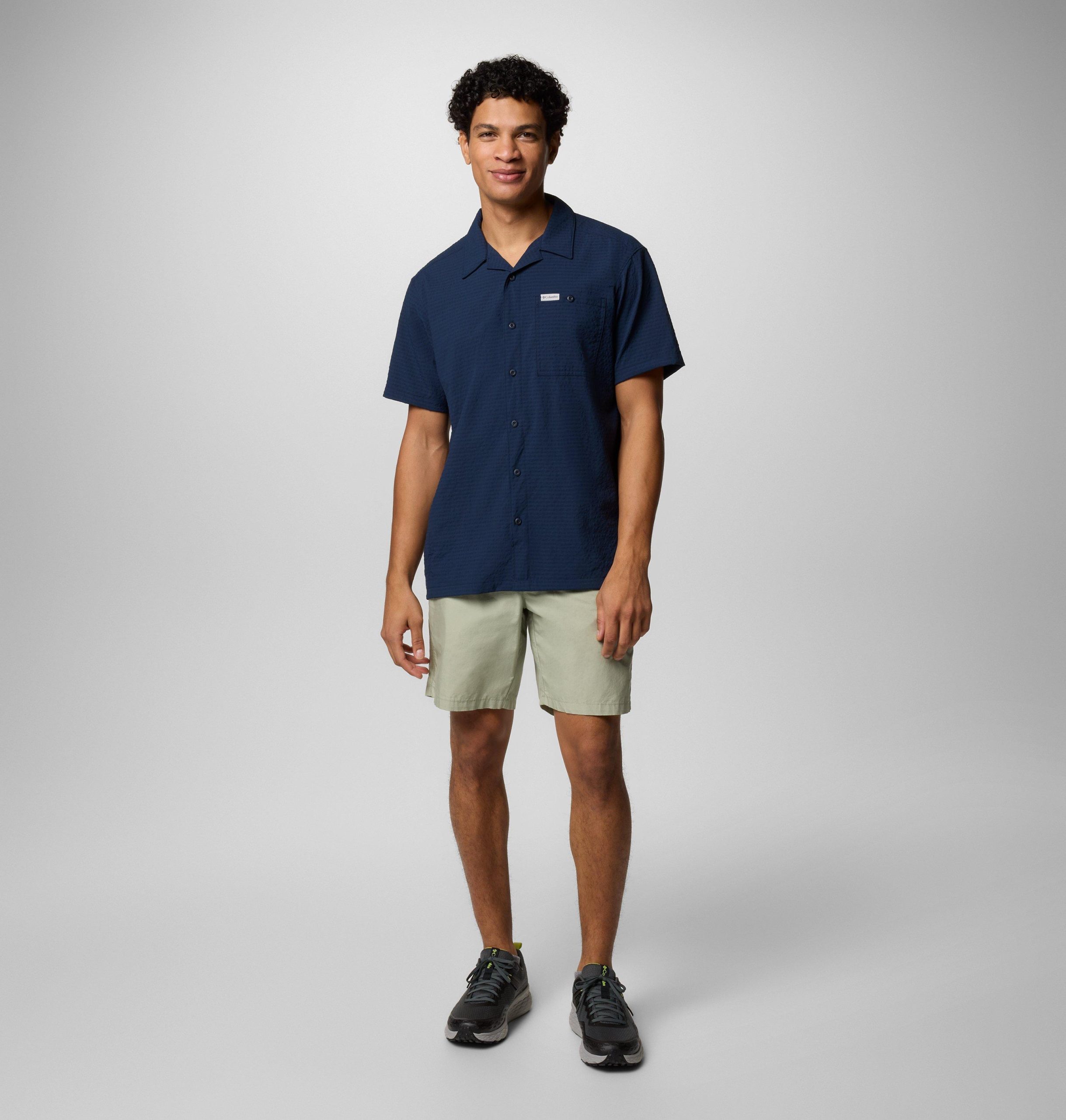 heren utilizer camp shirt met korte mouwen - lang