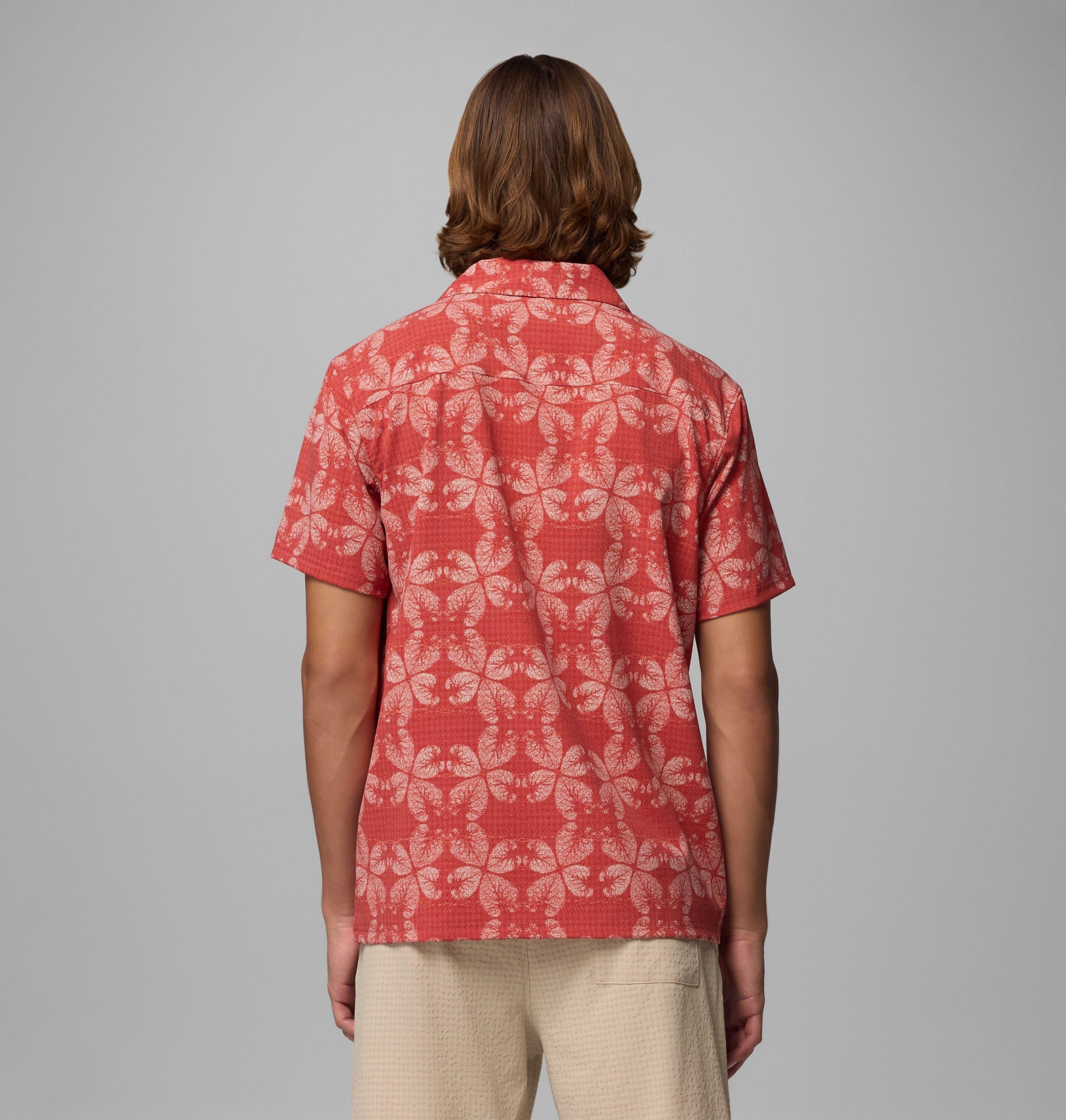heren utilizer print camp shirt - lang