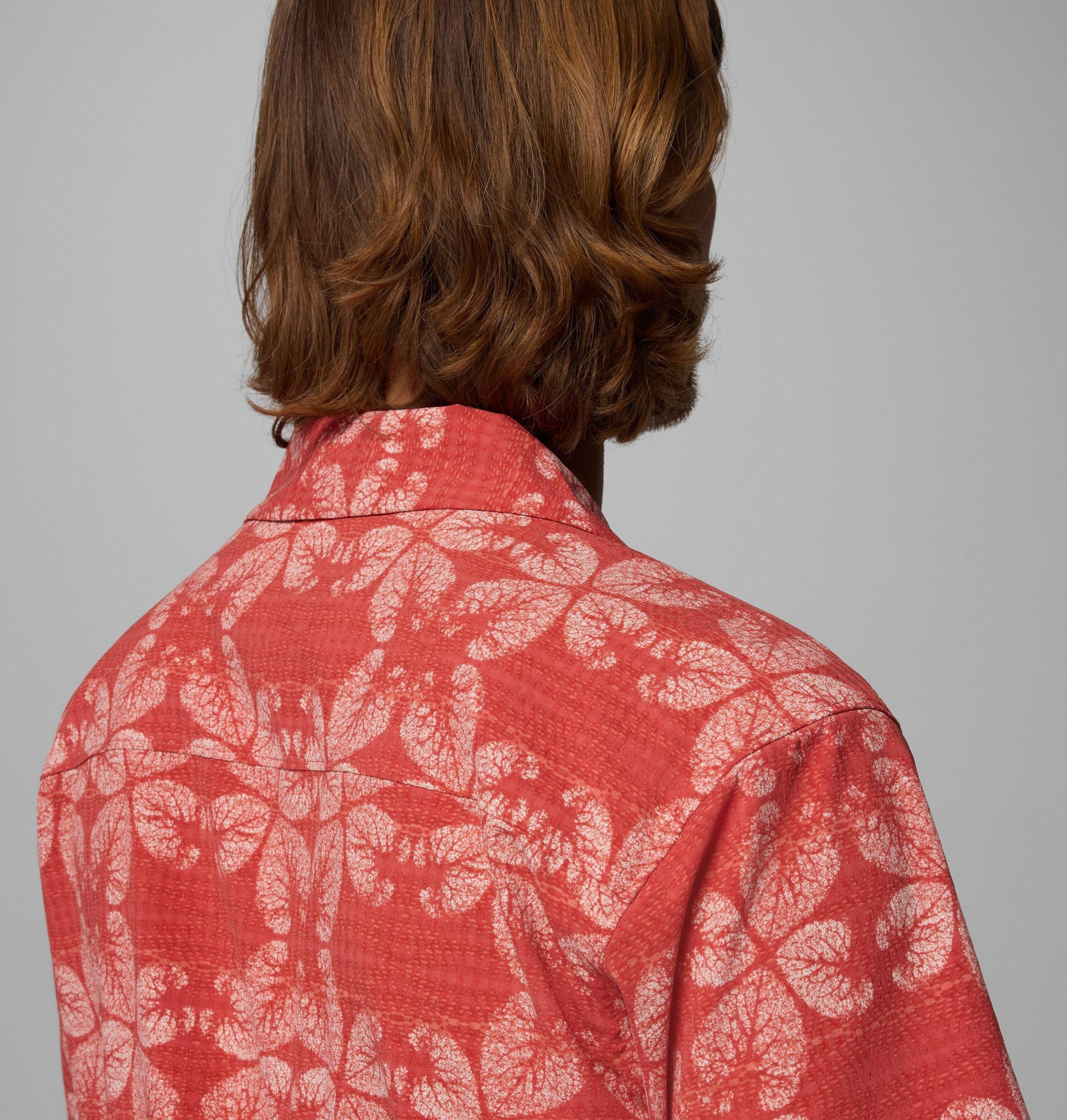 heren utilizer print camp shirt - lang