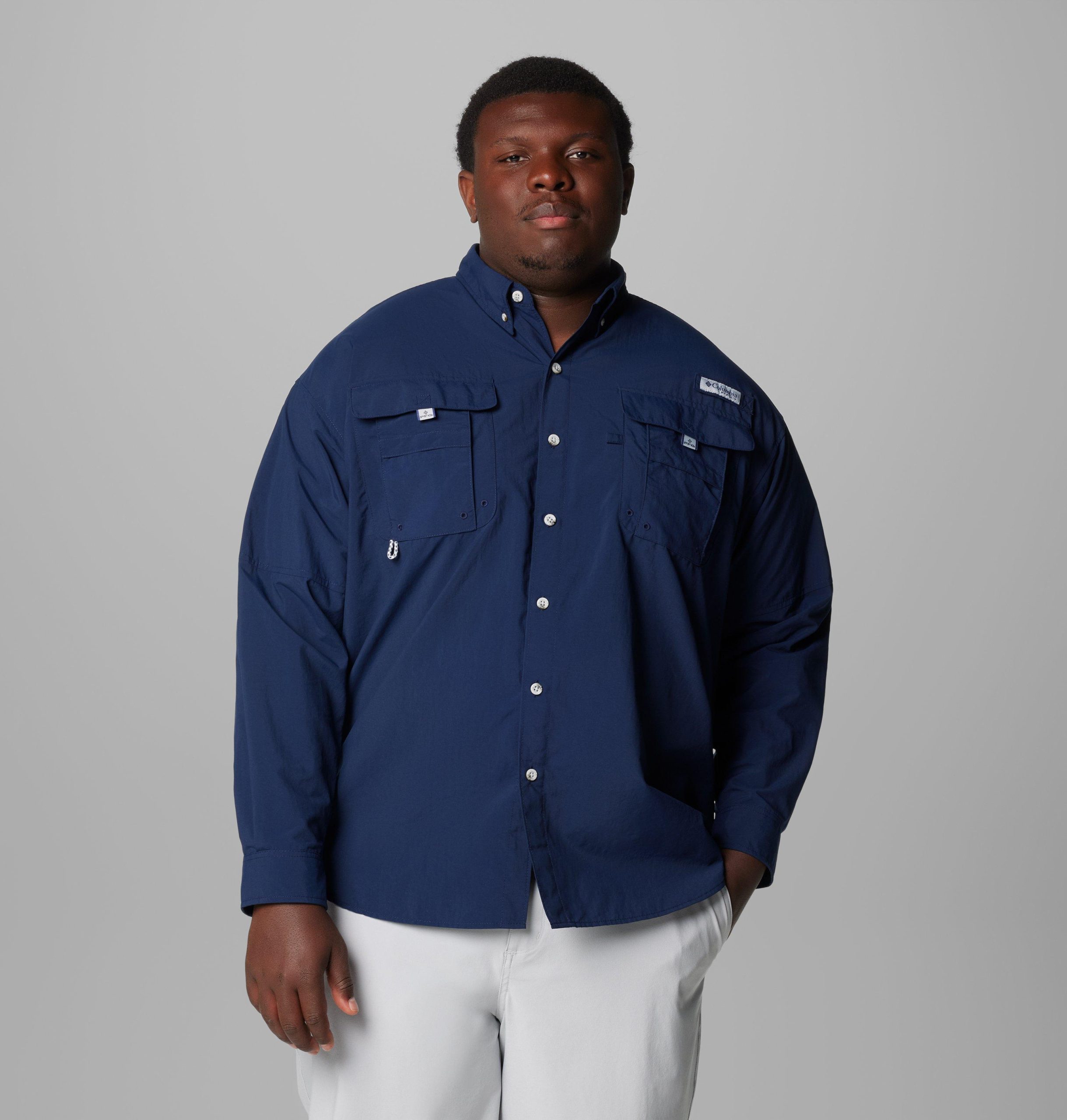 heren pfg bahama ii shirt met lange mouwen - groot