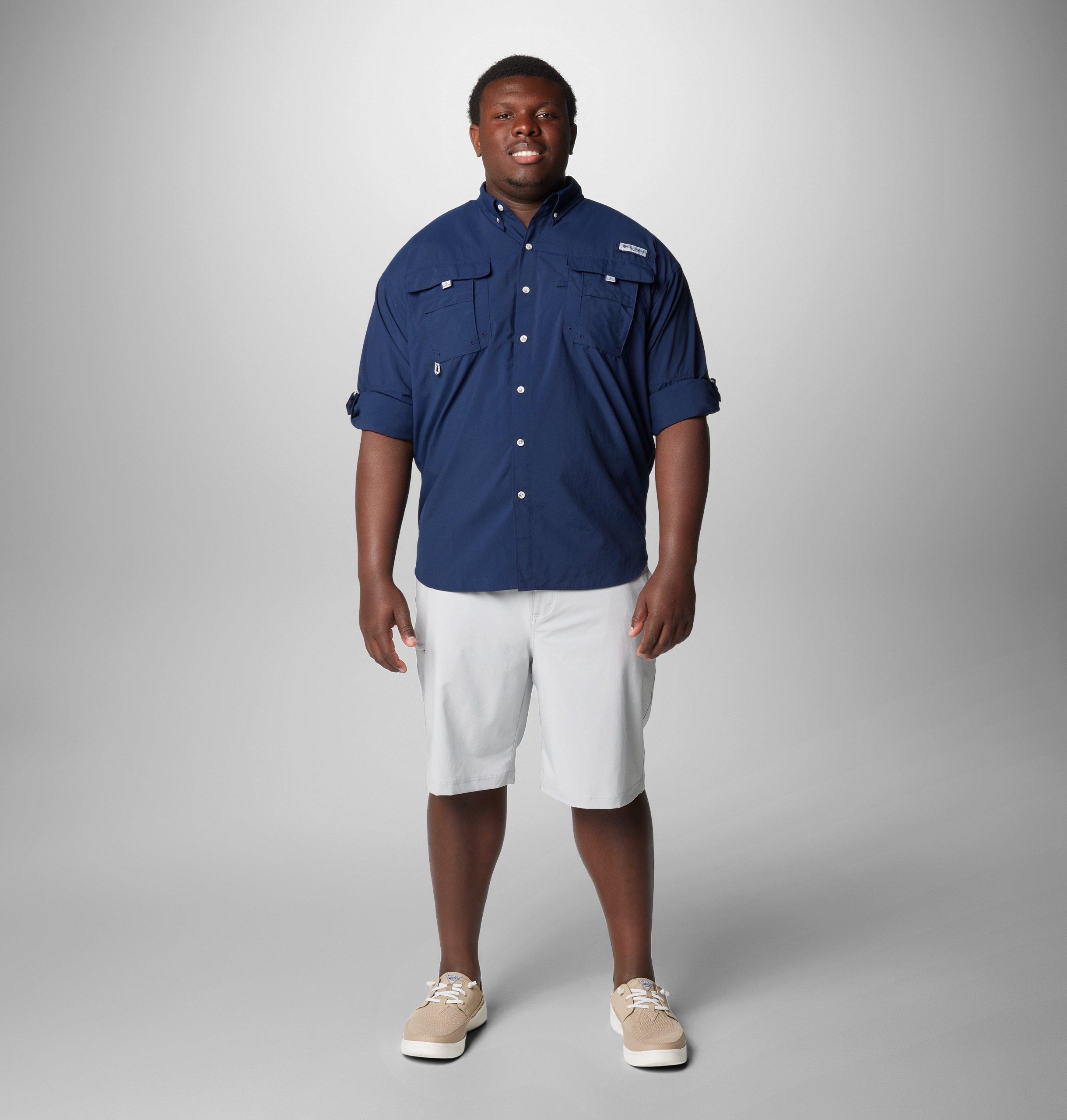 heren pfg bahama ii shirt met lange mouwen - groot