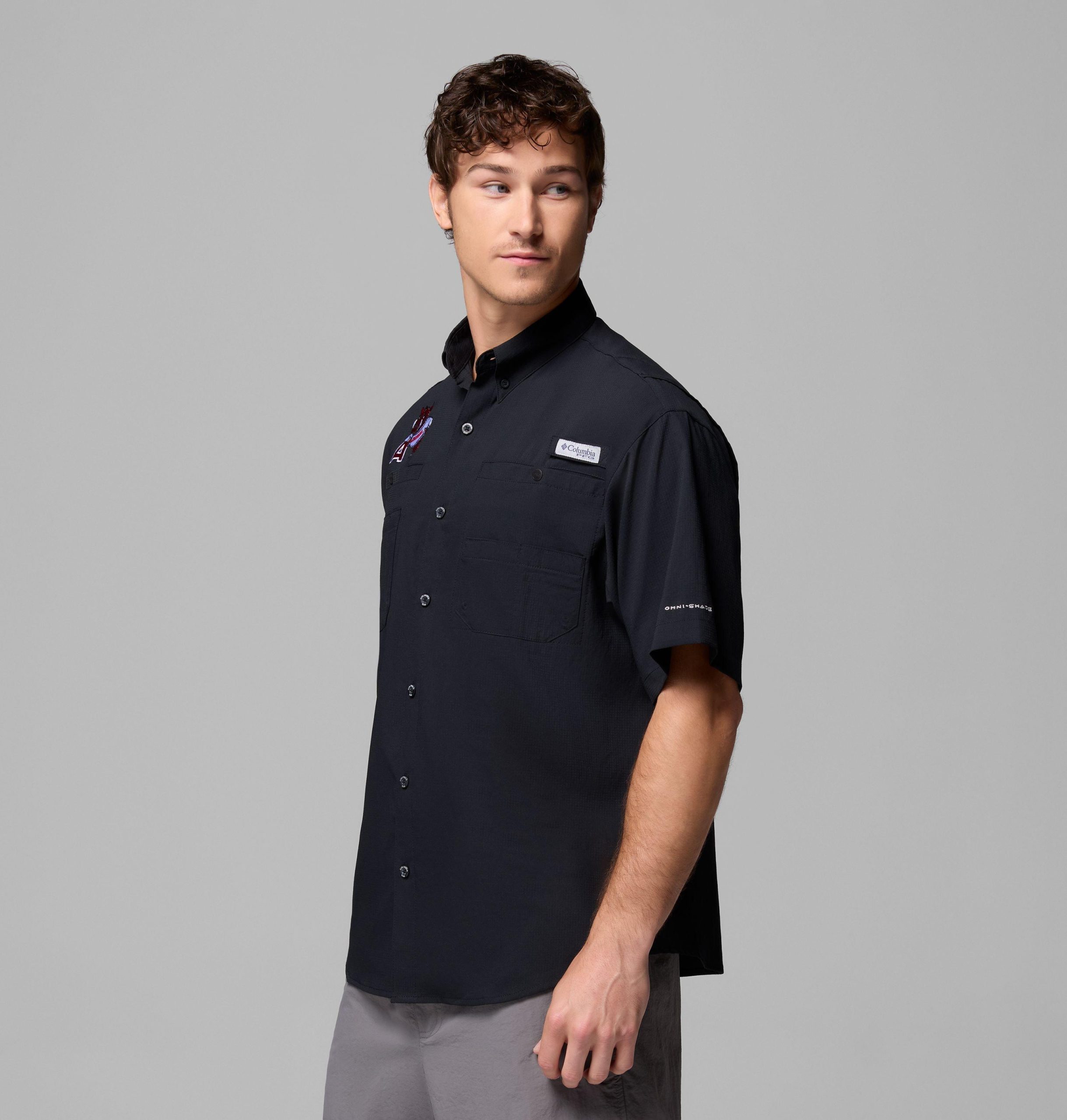 heren pfg tamiami shirt met korte mouwen - arkansas