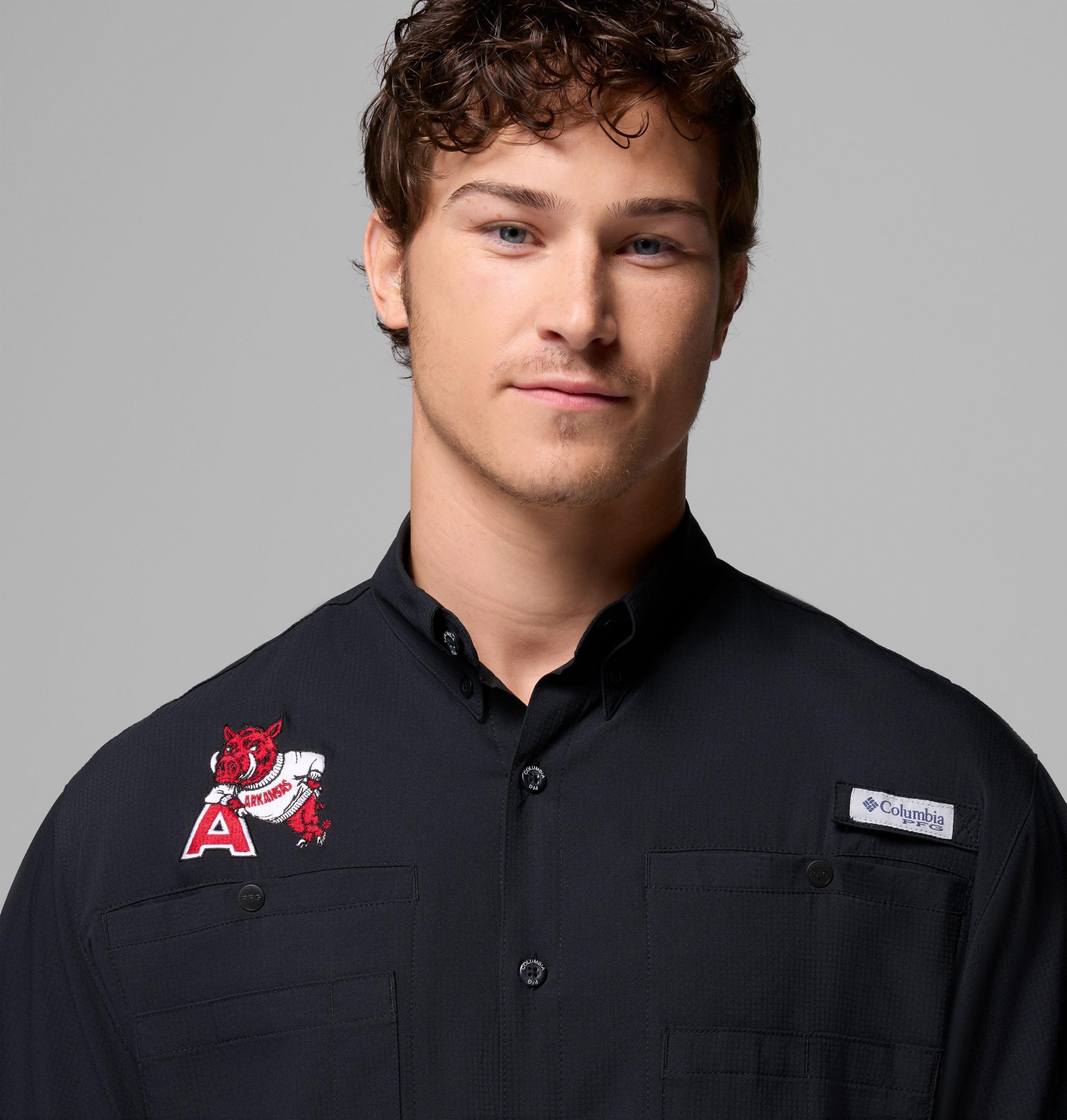 heren pfg tamiami shirt met korte mouwen - arkansas
