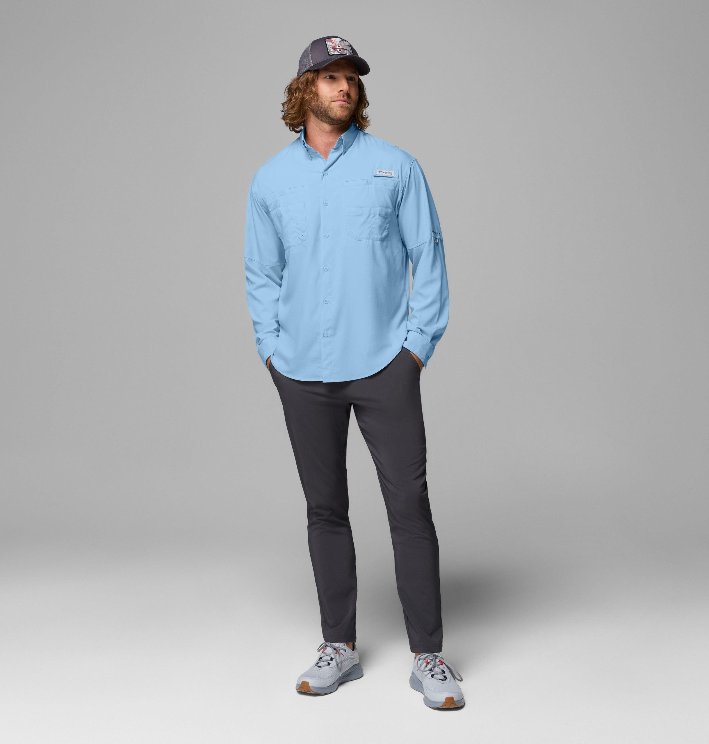 heren pfg tamiami ii shirt met lange mouwen
