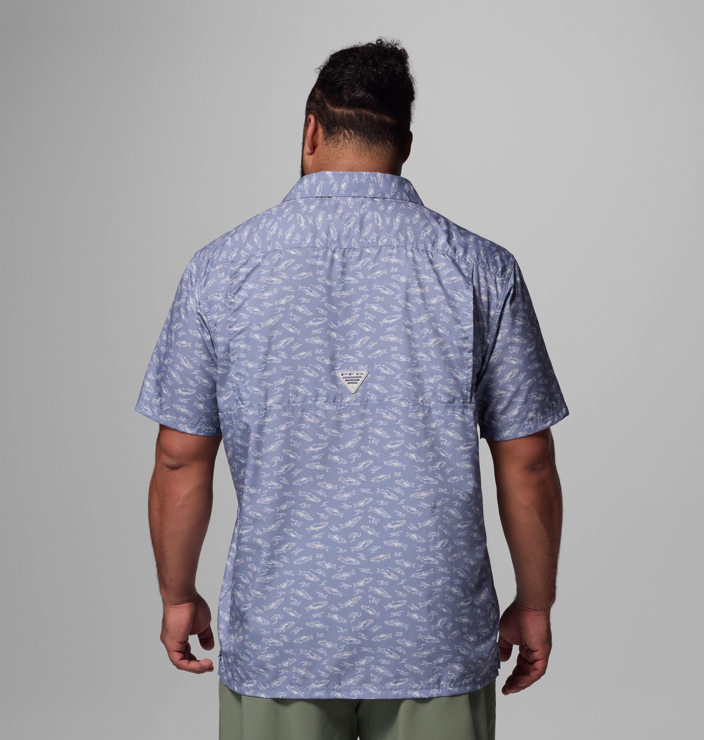 heren pfg super slack tide camp shirt – groot