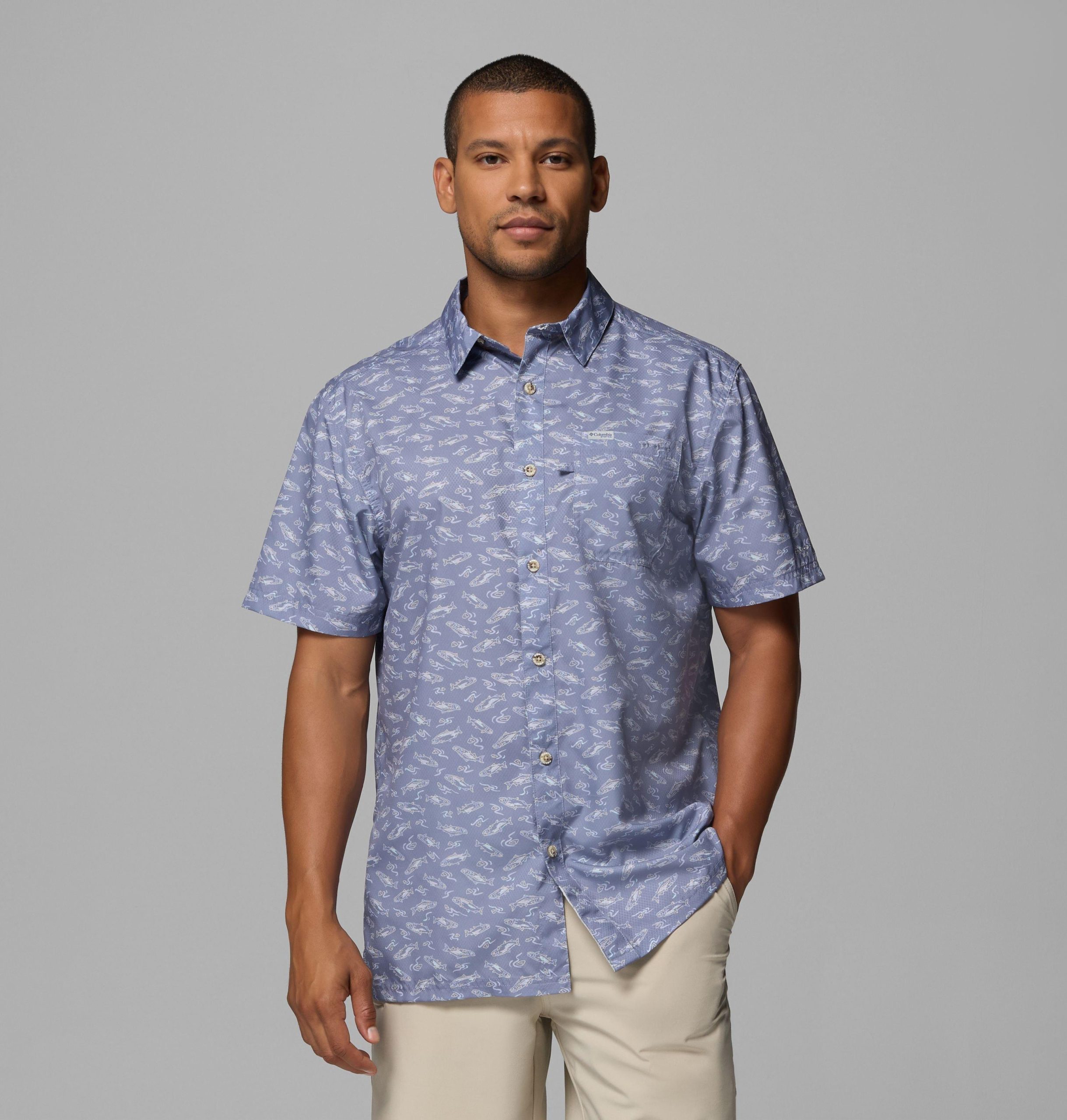pfg super slack tide camp shirt voor heren - lang