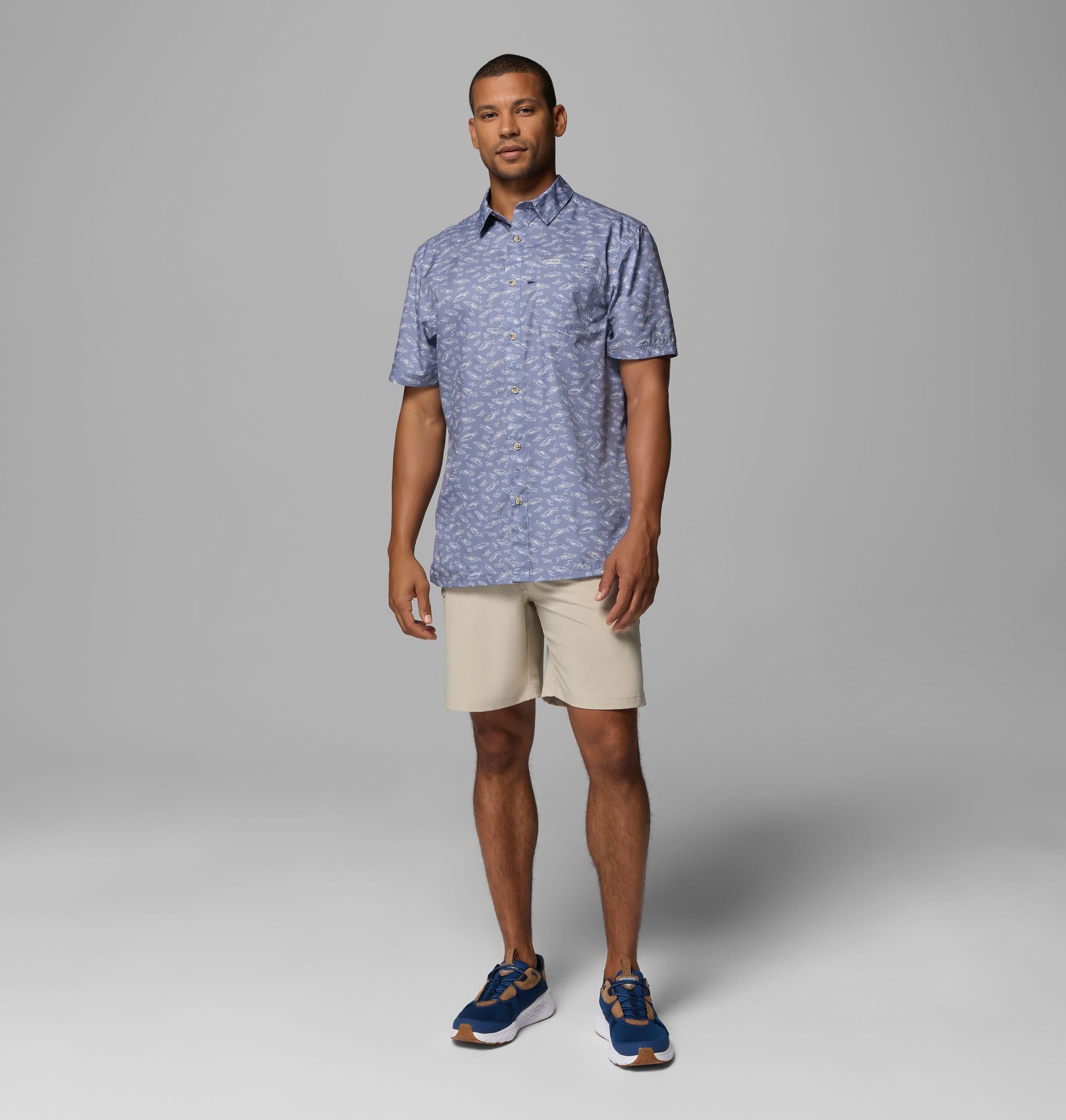 pfg super slack tide camp shirt voor heren - lang