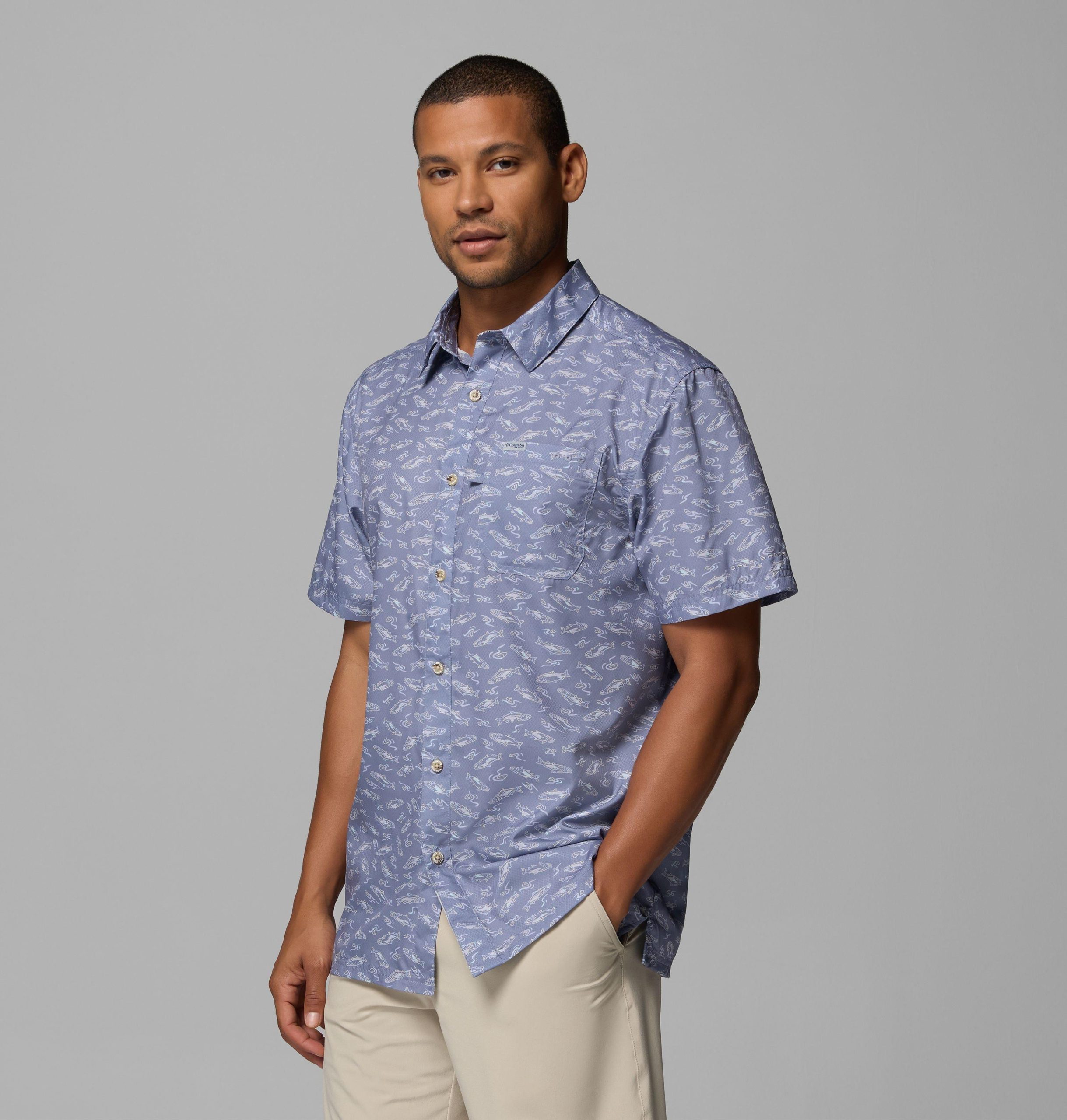 pfg super slack tide camp shirt voor heren - lang