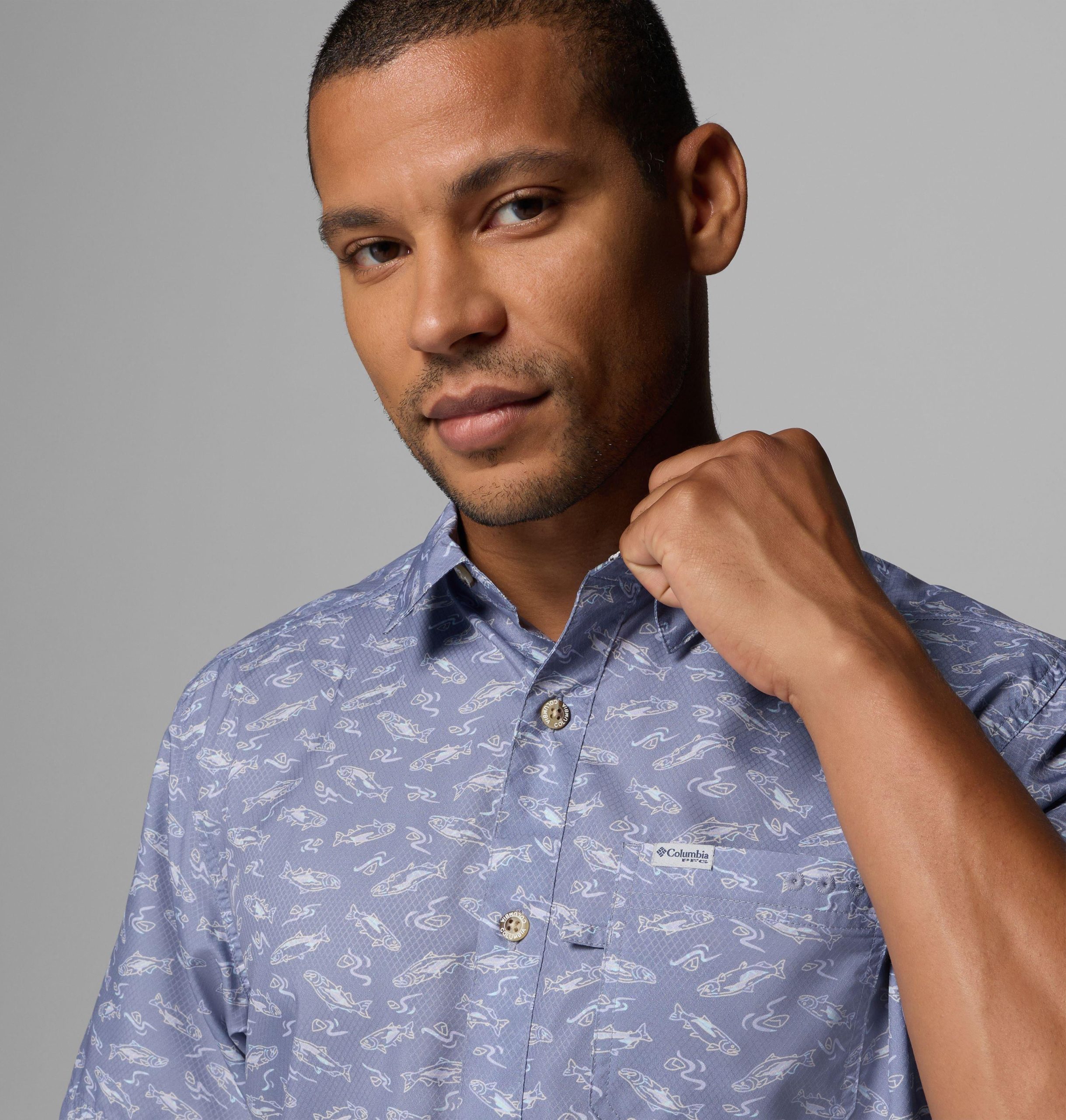 pfg super slack tide camp shirt voor heren - lang