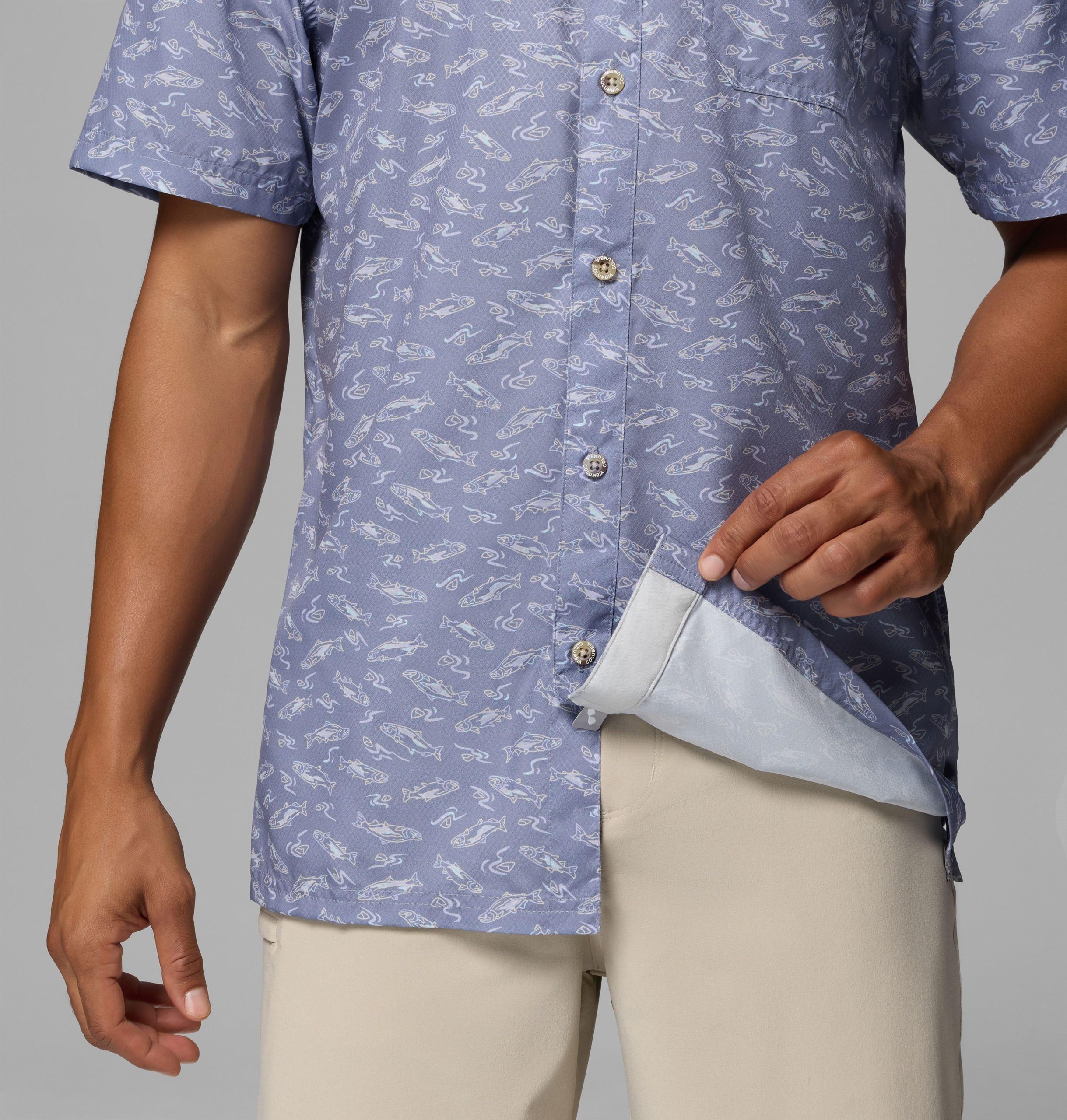 pfg super slack tide camp shirt voor heren - lang