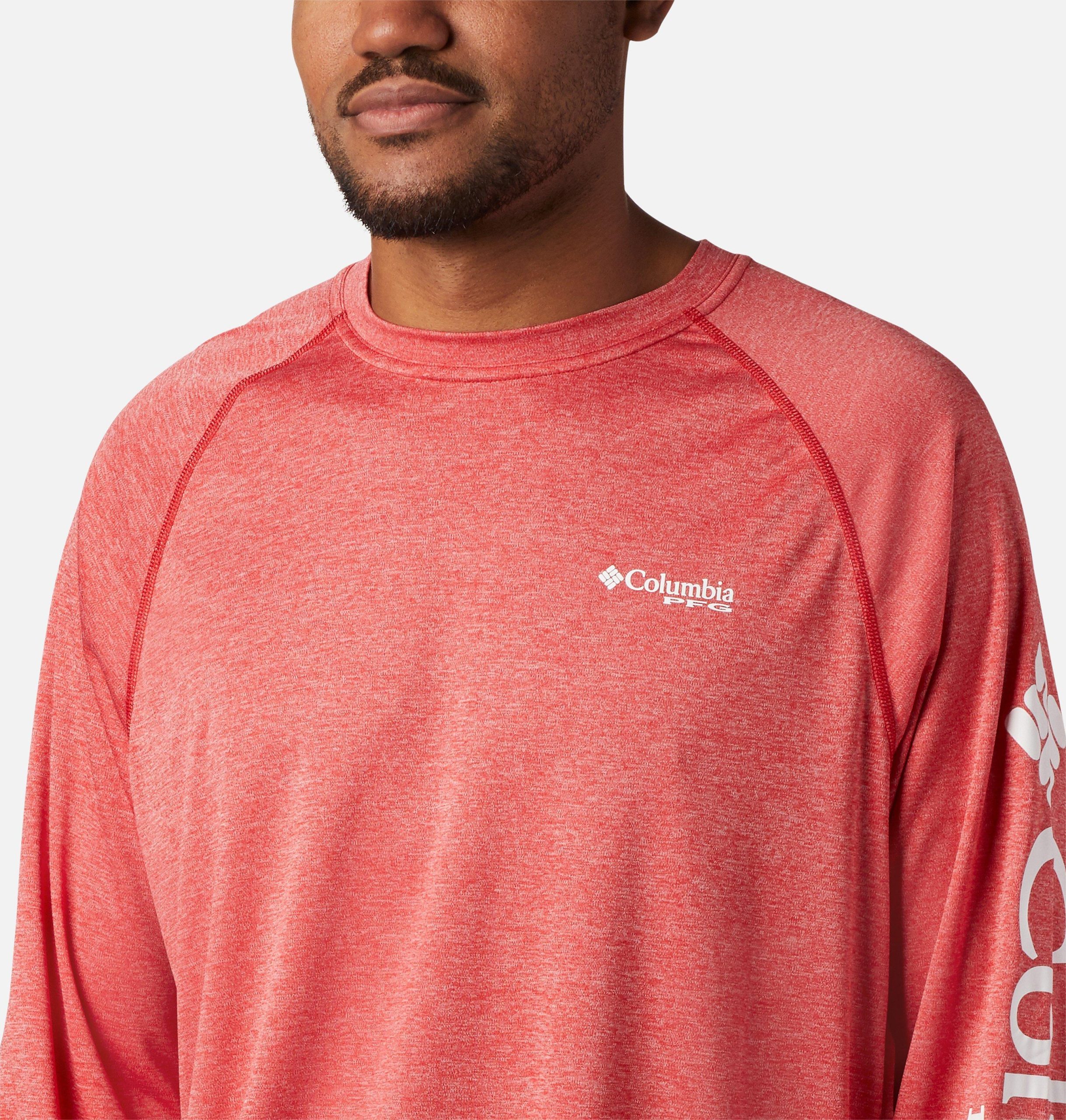 heren pfg terminal tackle heather t-shirt met lange mouwen