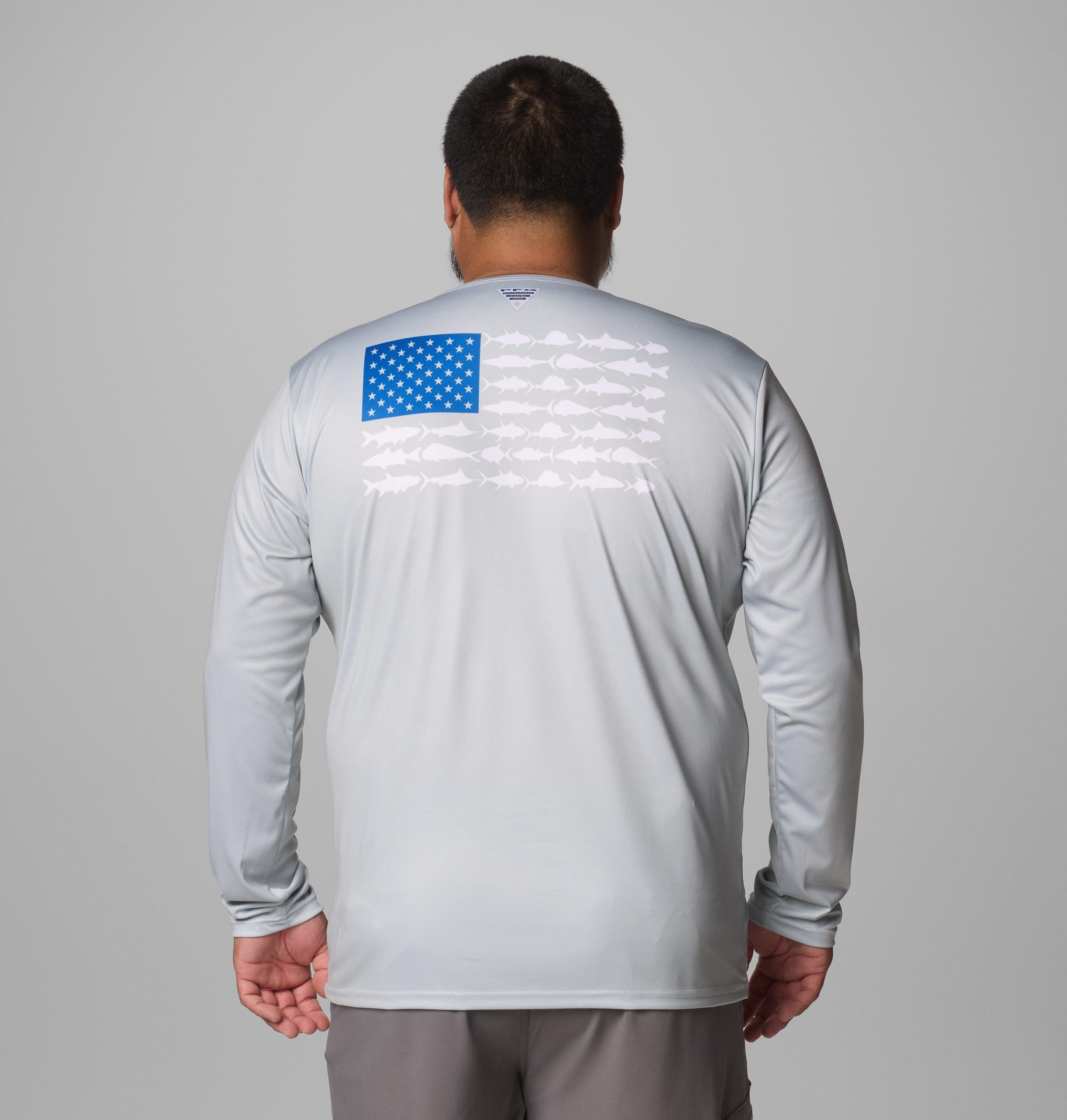 heren pfg terminal tackle visvlag shirt met lange mouwen - groot