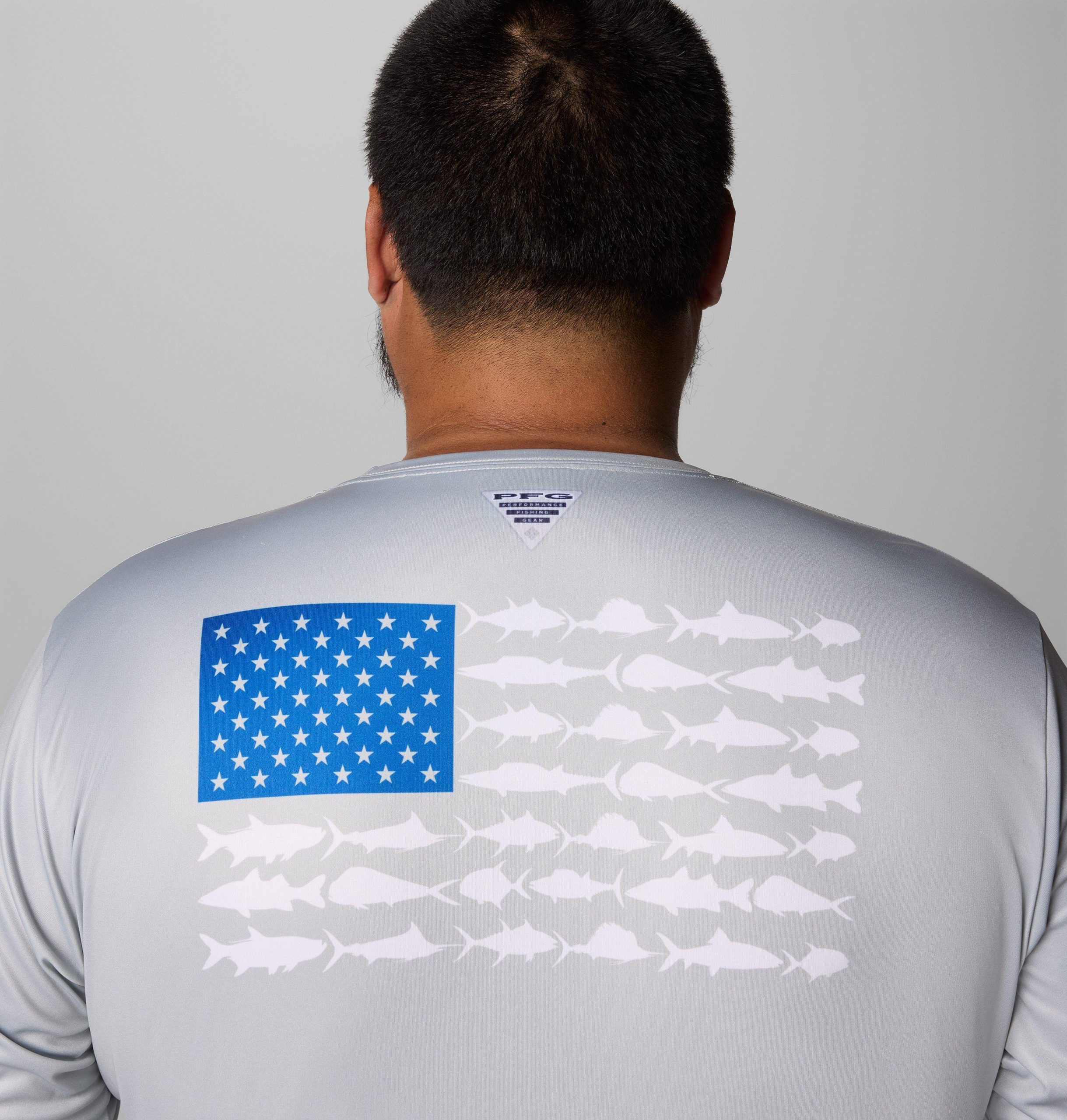 heren pfg terminal tackle visvlag shirt met lange mouwen - groot