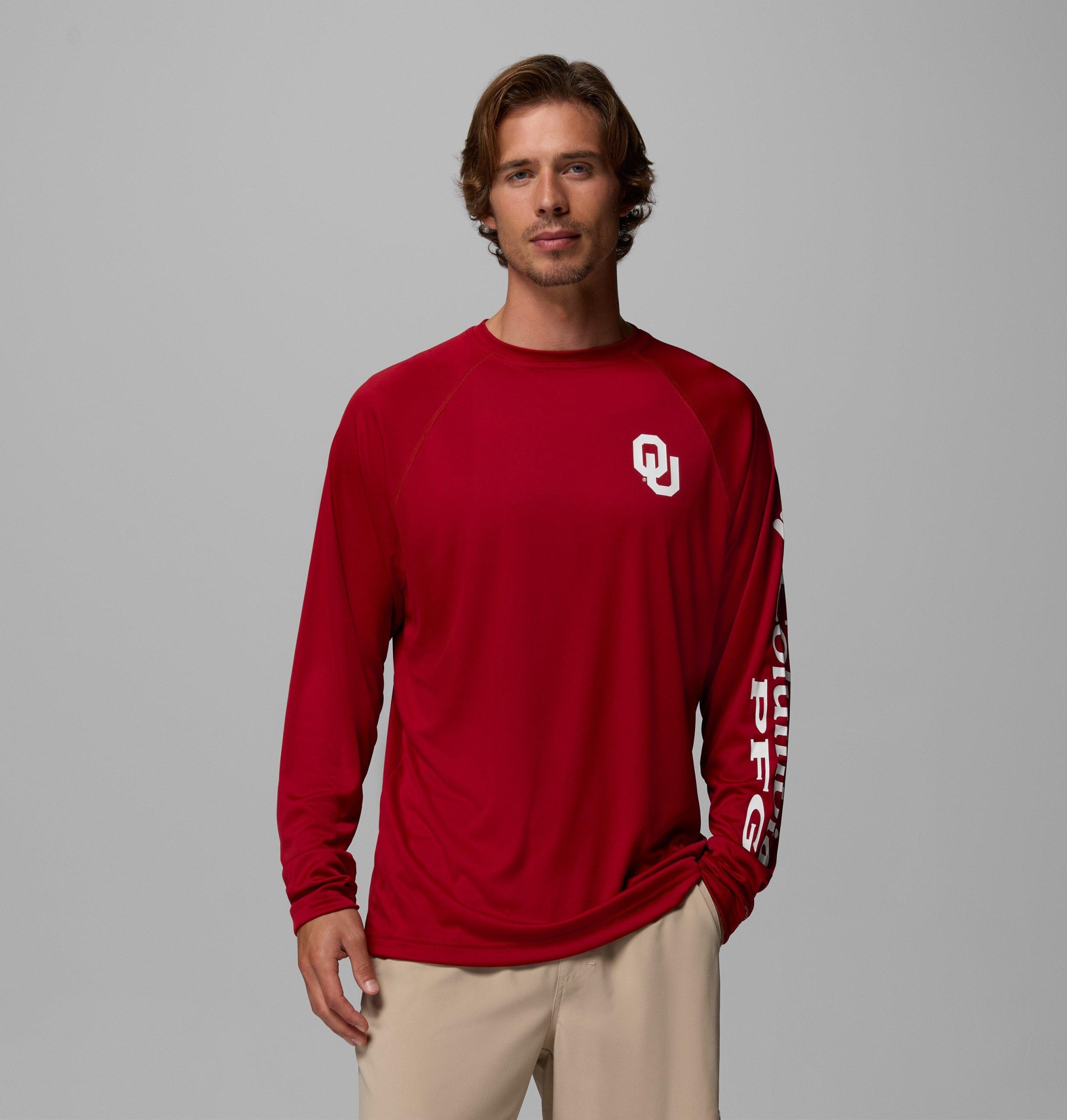 heren pfg terminal tackle shirt met lange mouwen - tall - oklahoma