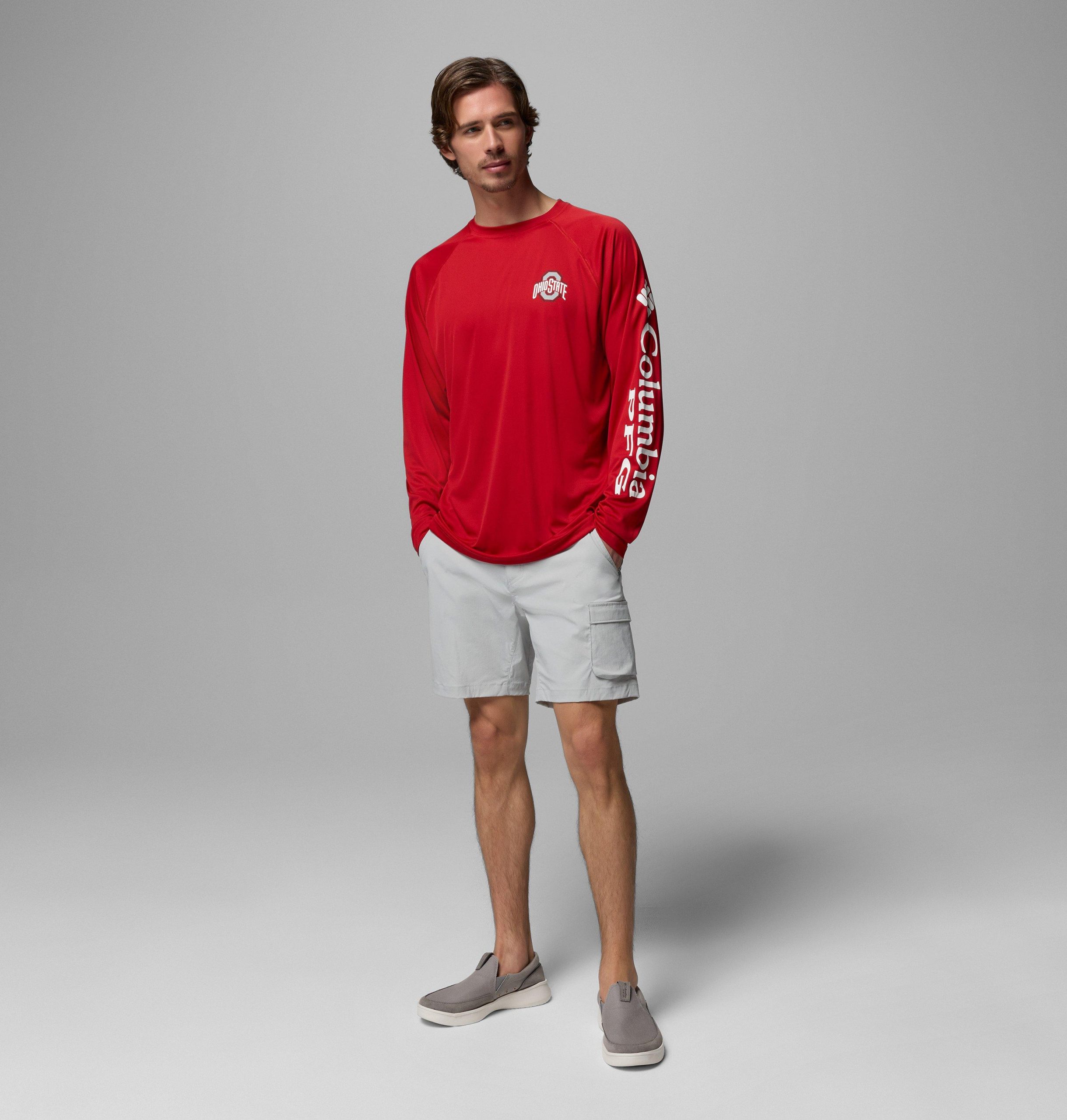 heren pfg terminal tackle shirt met lange mouwen - tall - ohio state
