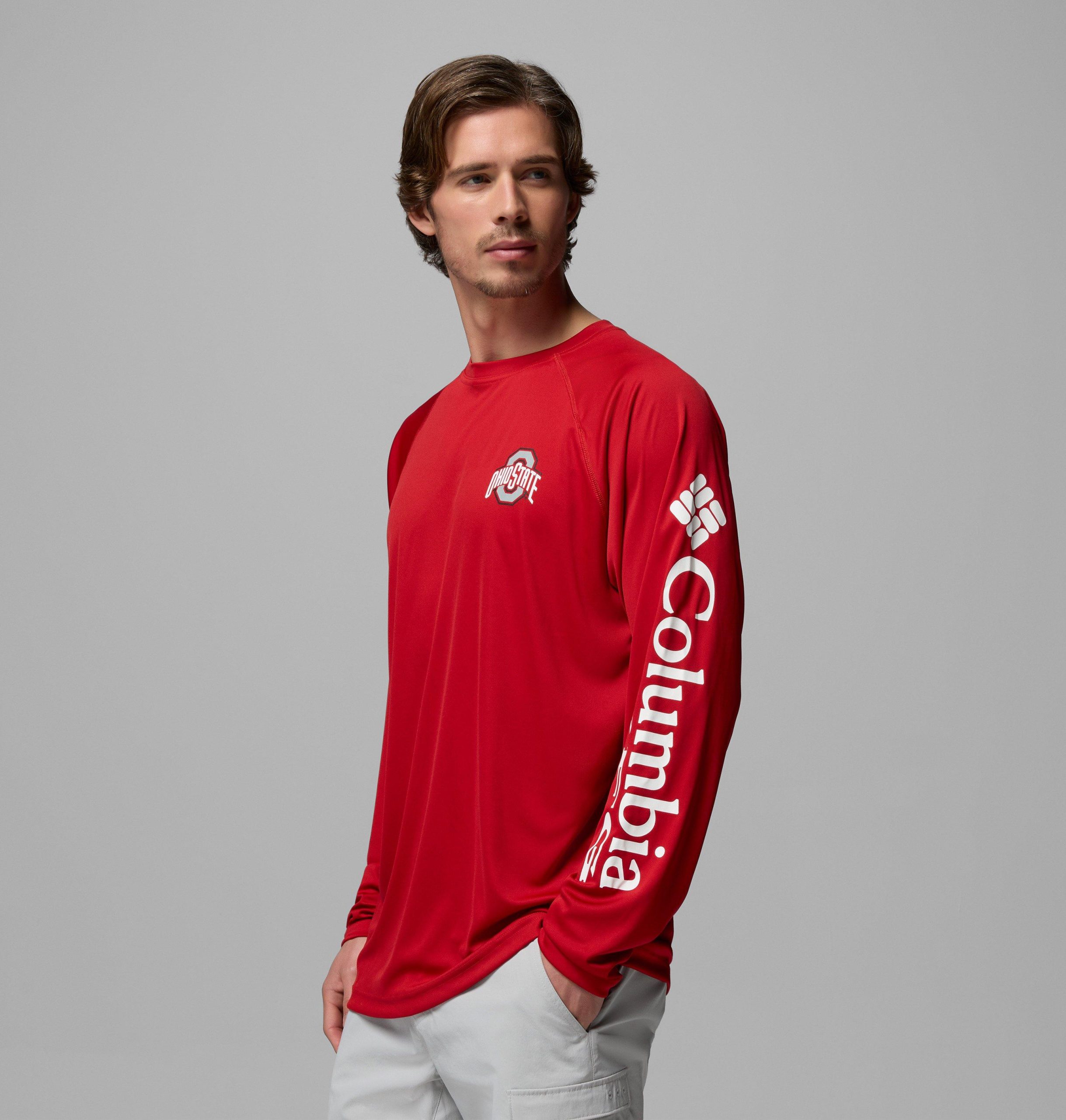 heren pfg terminal tackle shirt met lange mouwen - tall - ohio state