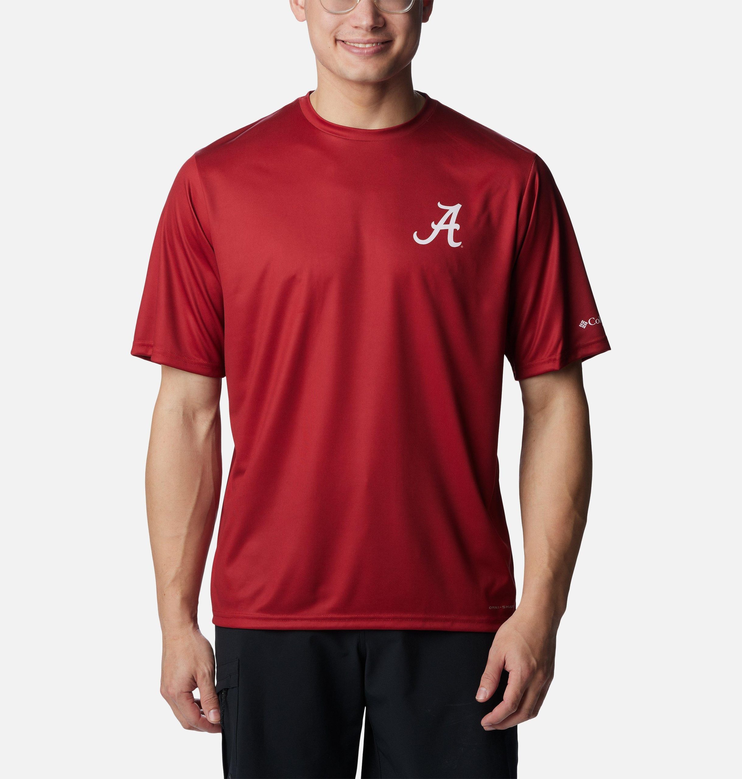heren college pfg terminal tackle shirt met korte mouwen - alabama