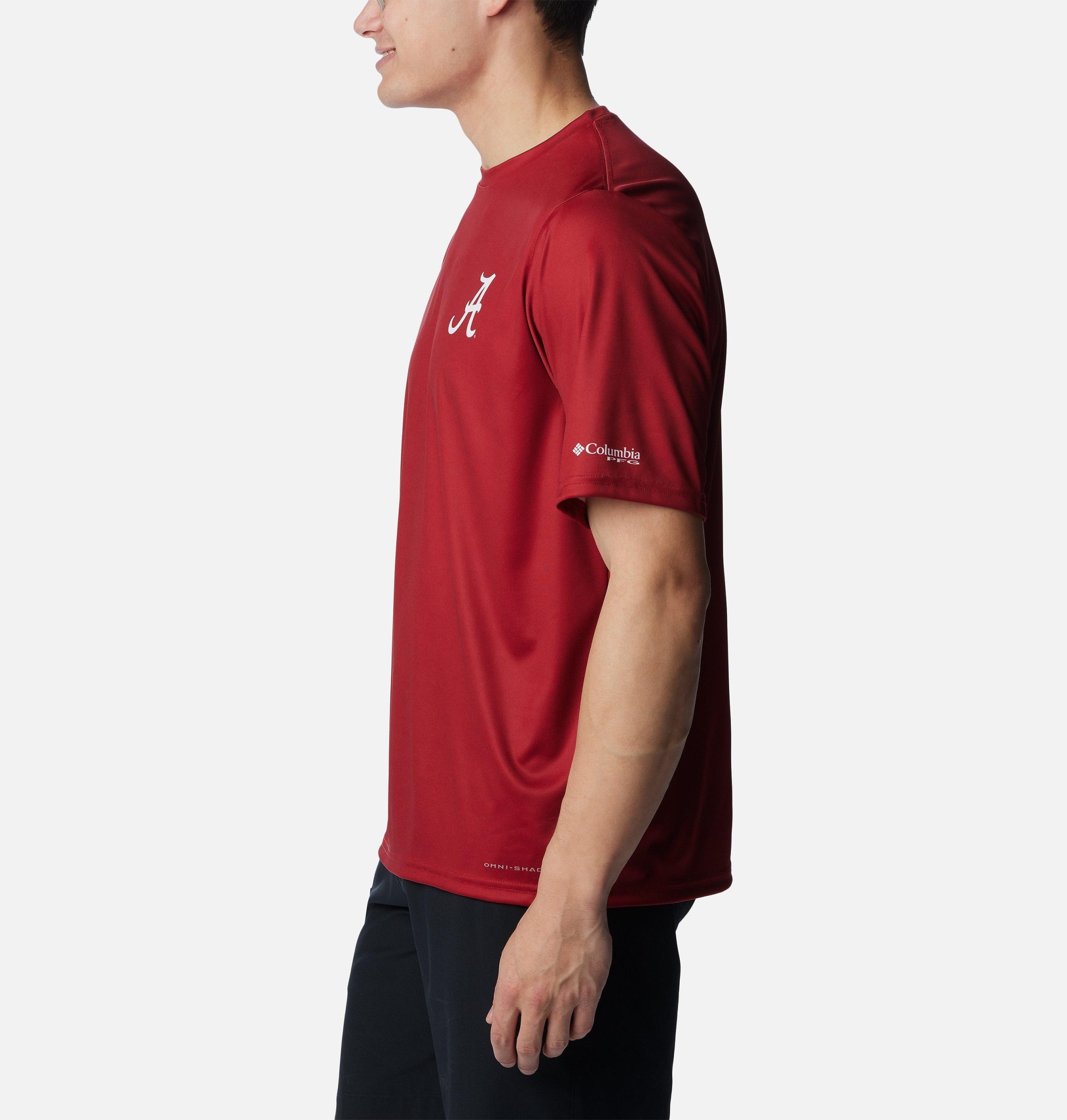 heren college pfg terminal tackle shirt met korte mouwen - alabama