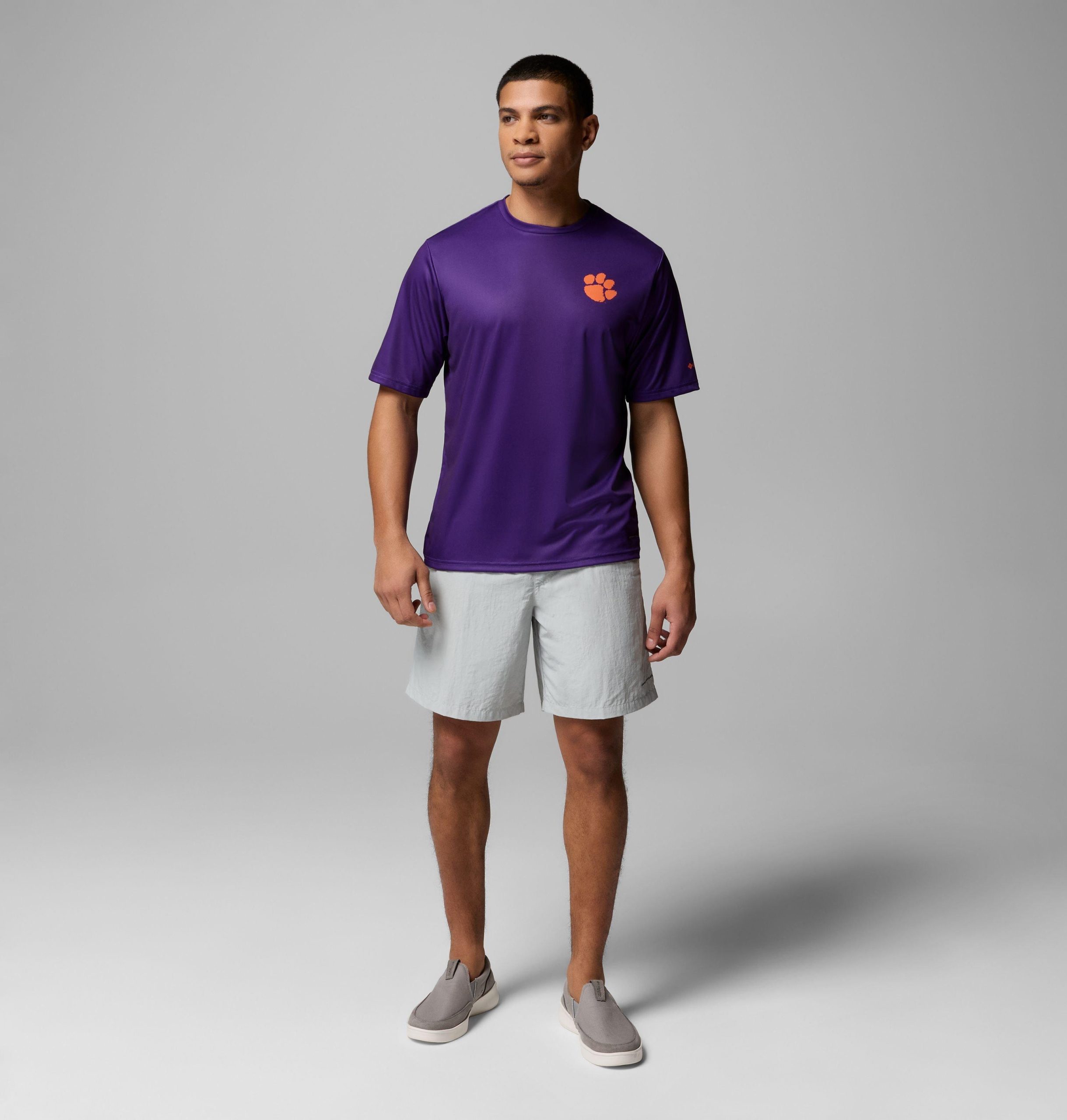heren pfg terminal tackle shirt met korte mouwen - clemson