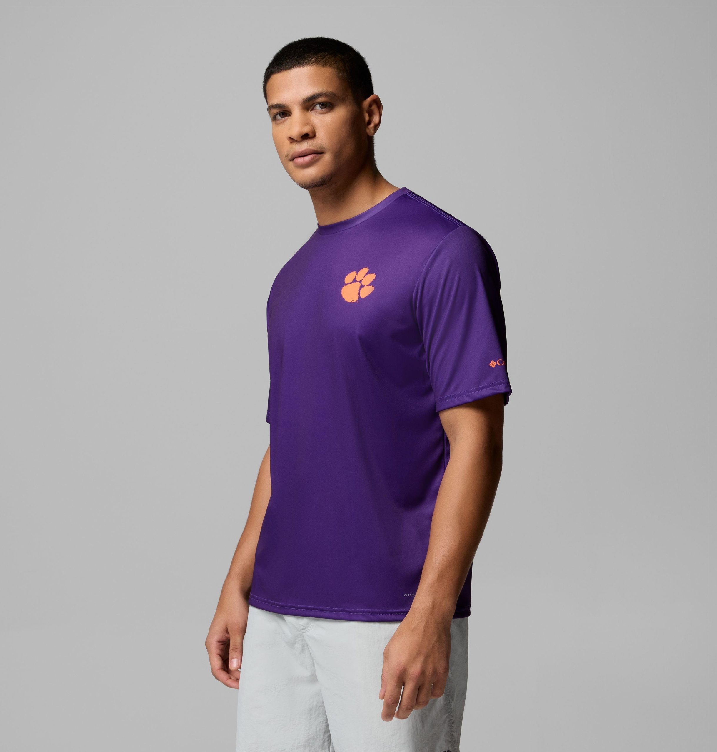 heren pfg terminal tackle shirt met korte mouwen - clemson