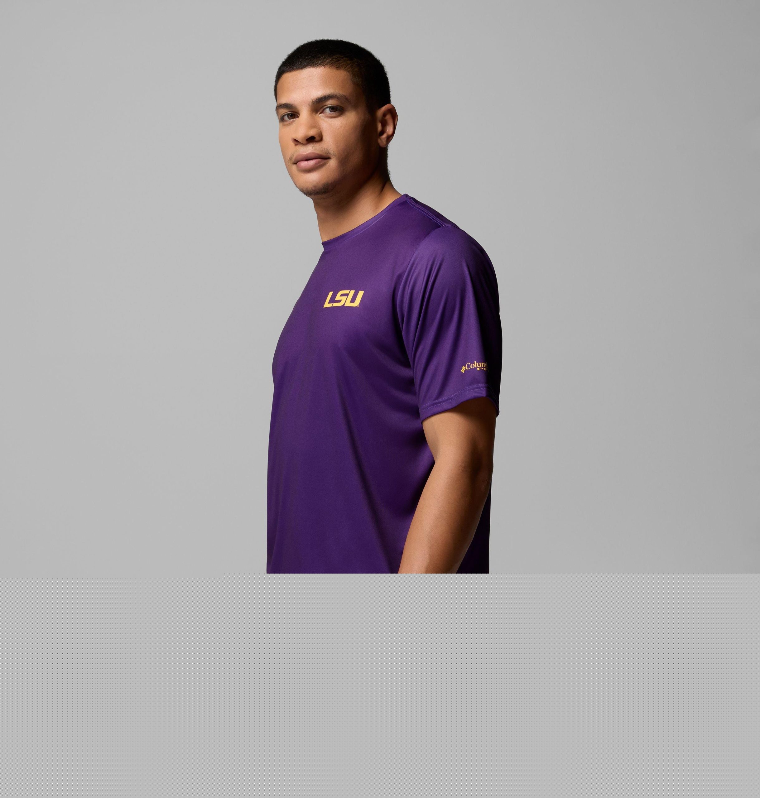 heren college pfg terminal tackle shirt met korte mouwen - lsu