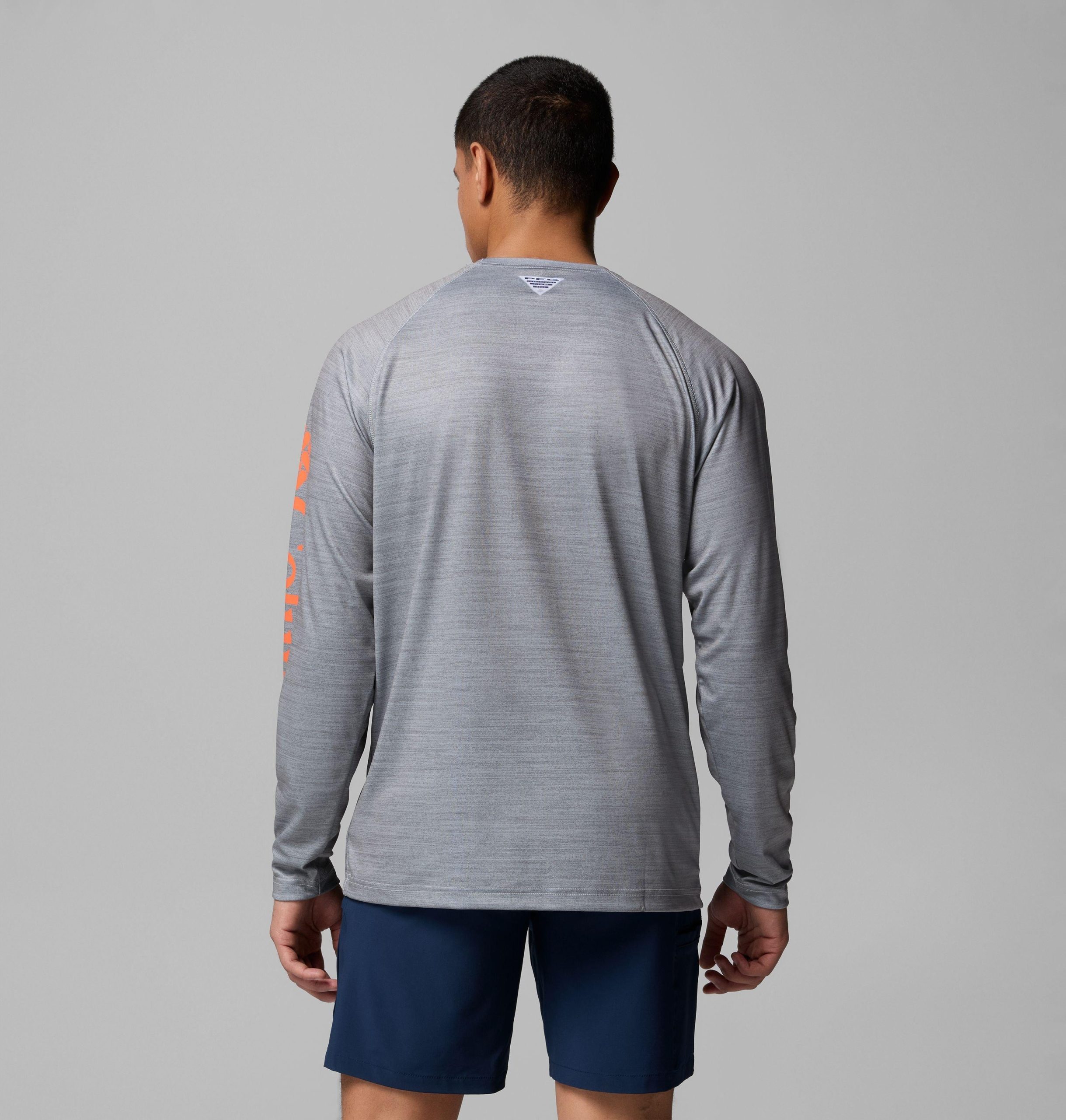 heren pfg terminal tackle shirt met lange mouwen gemêleerd - clemson