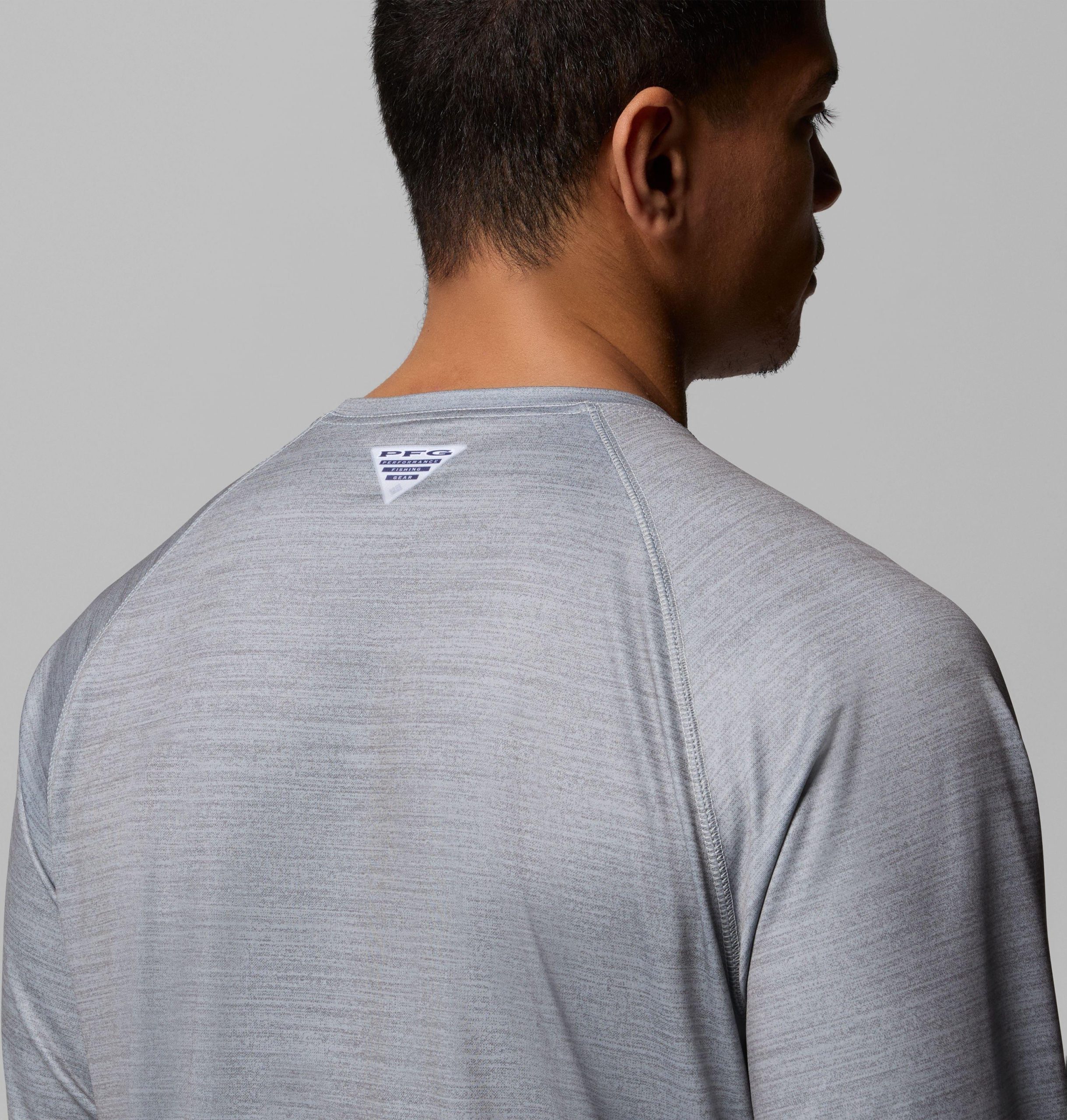 heren pfg terminal tackle shirt met lange mouwen gemêleerd - clemson