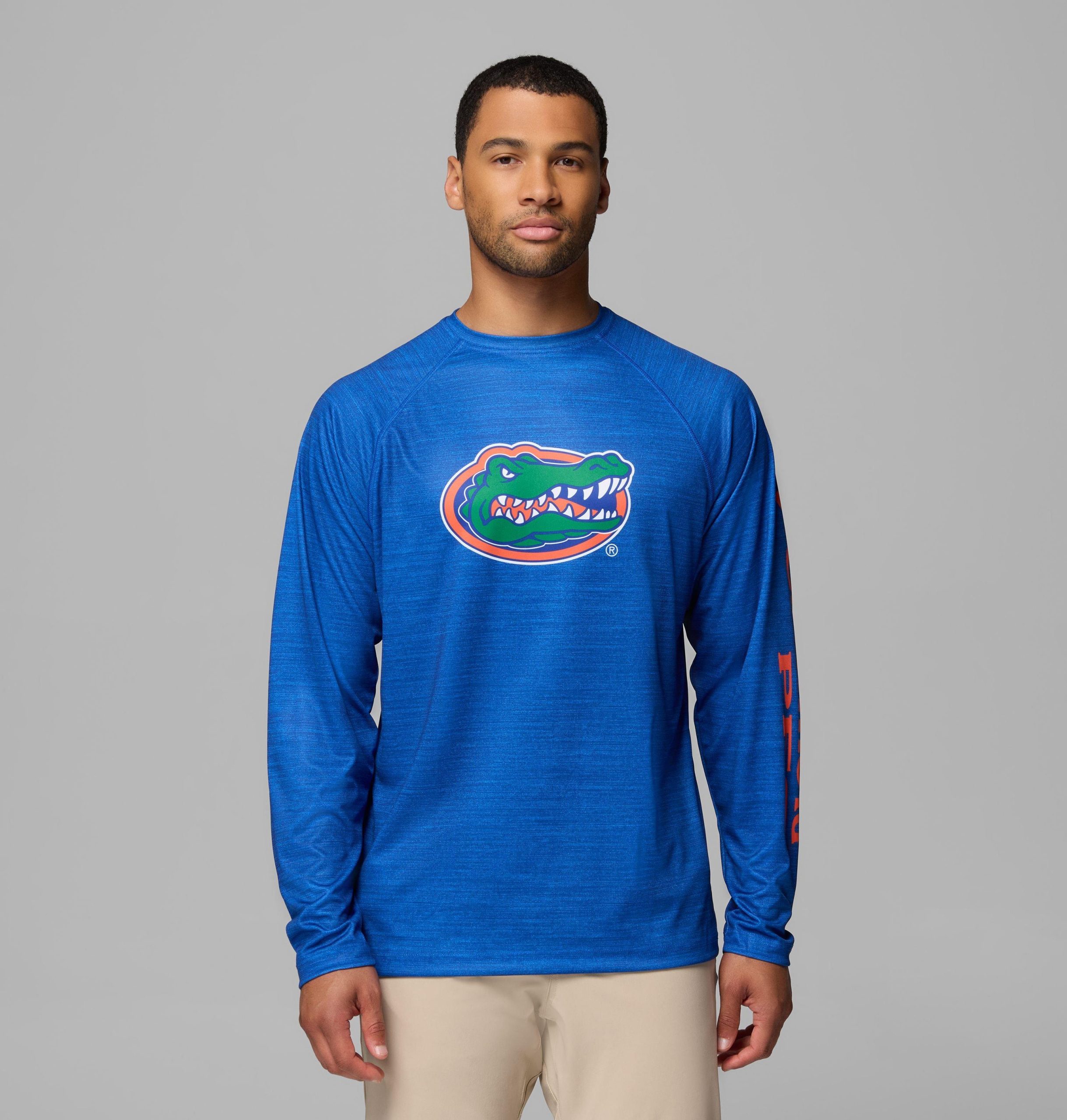 heren college pfg terminal tackle shirt met lange mouwen gemêleerd - florida