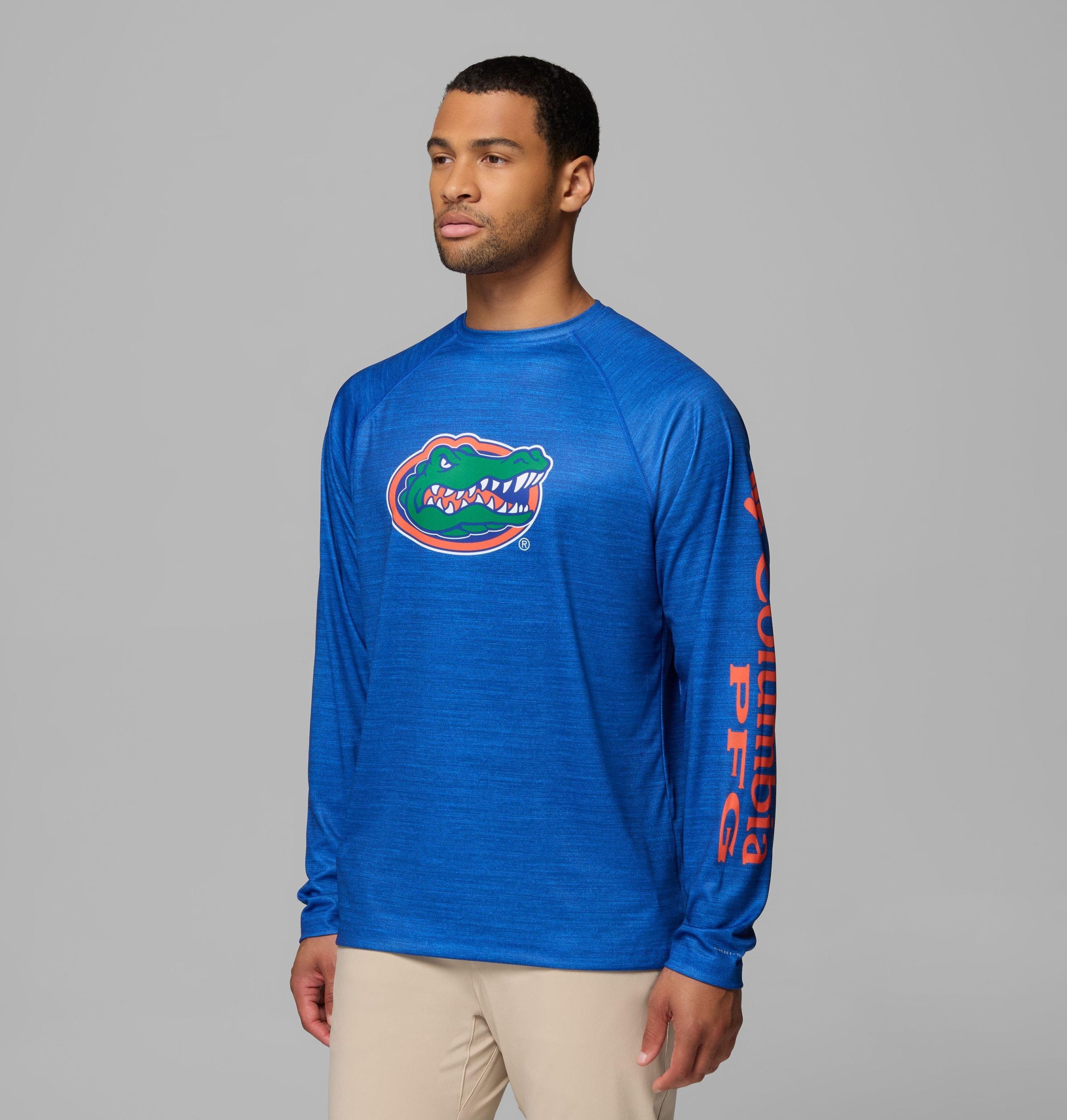 heren college pfg terminal tackle shirt met lange mouwen gemêleerd - florida