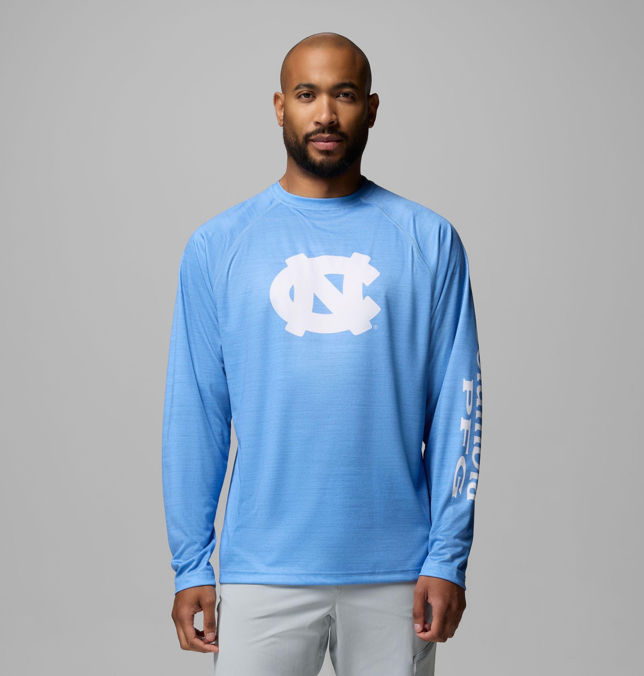 heren pfg terminal tackle shirt met lange mouwen gemêleerd - north carolina
