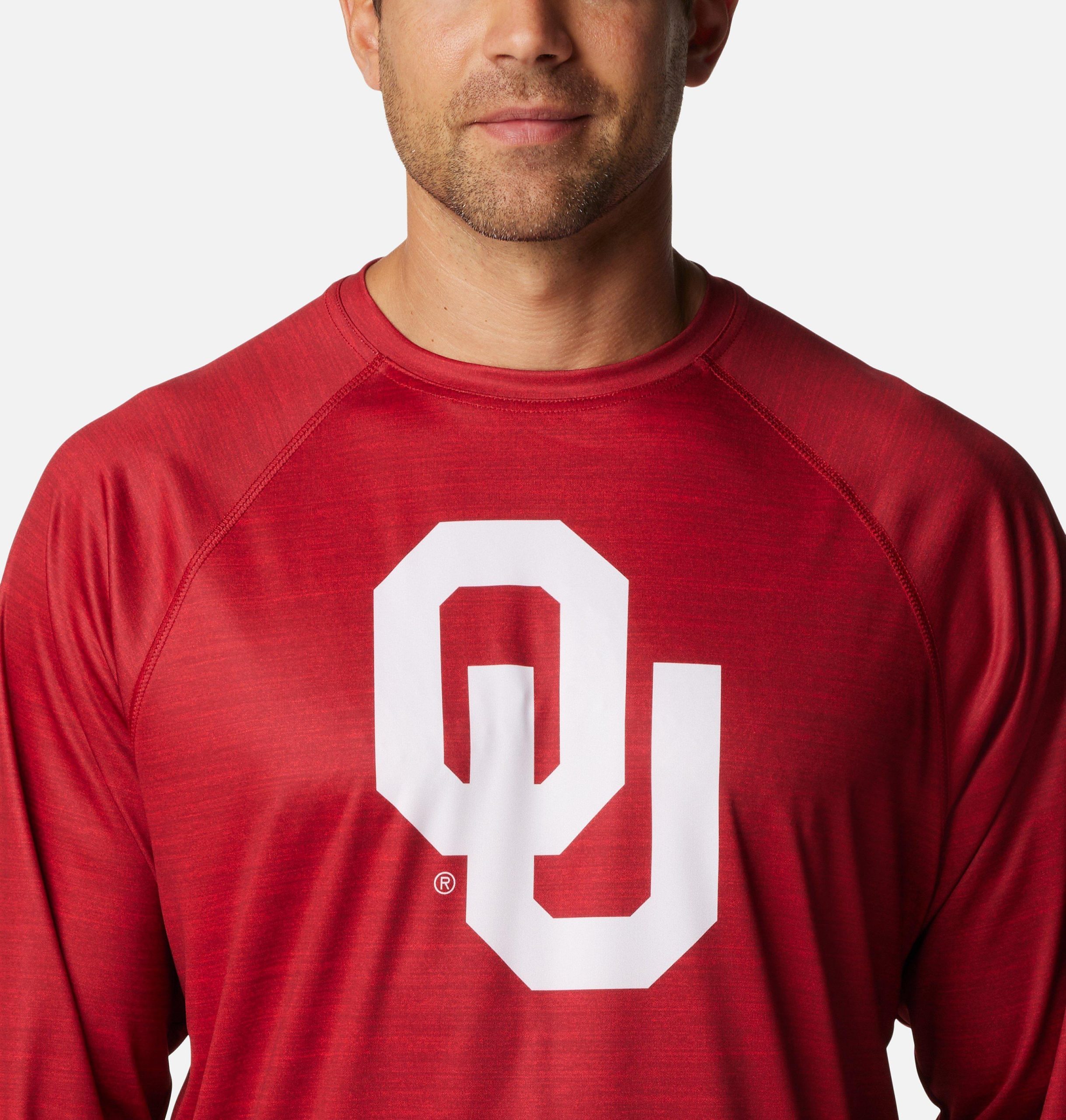 heren college pfg terminal tackle shirt met lange mouwen gemêleerd - oklahoma