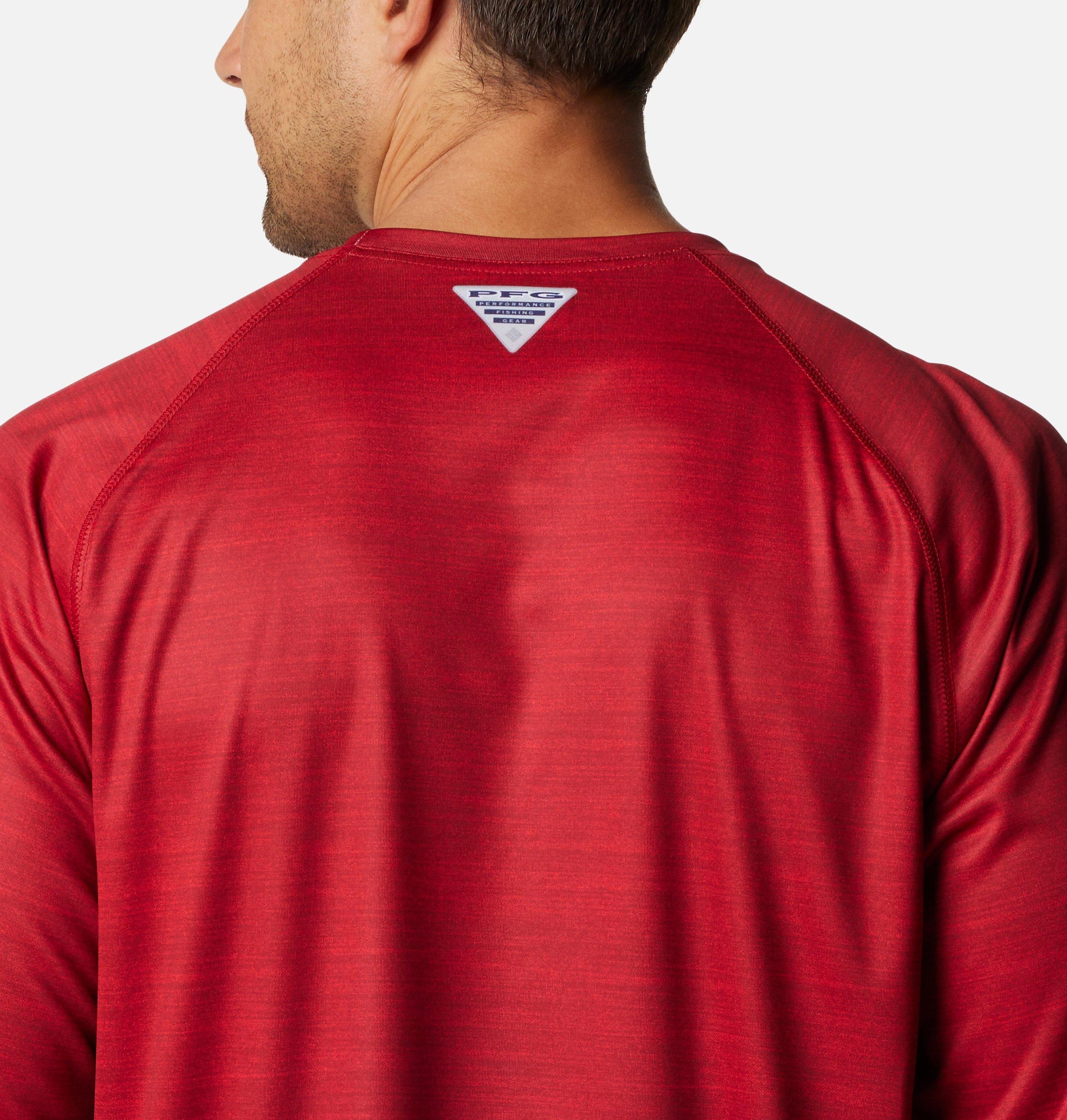 heren college pfg terminal tackle shirt met lange mouwen gemêleerd - oklahoma