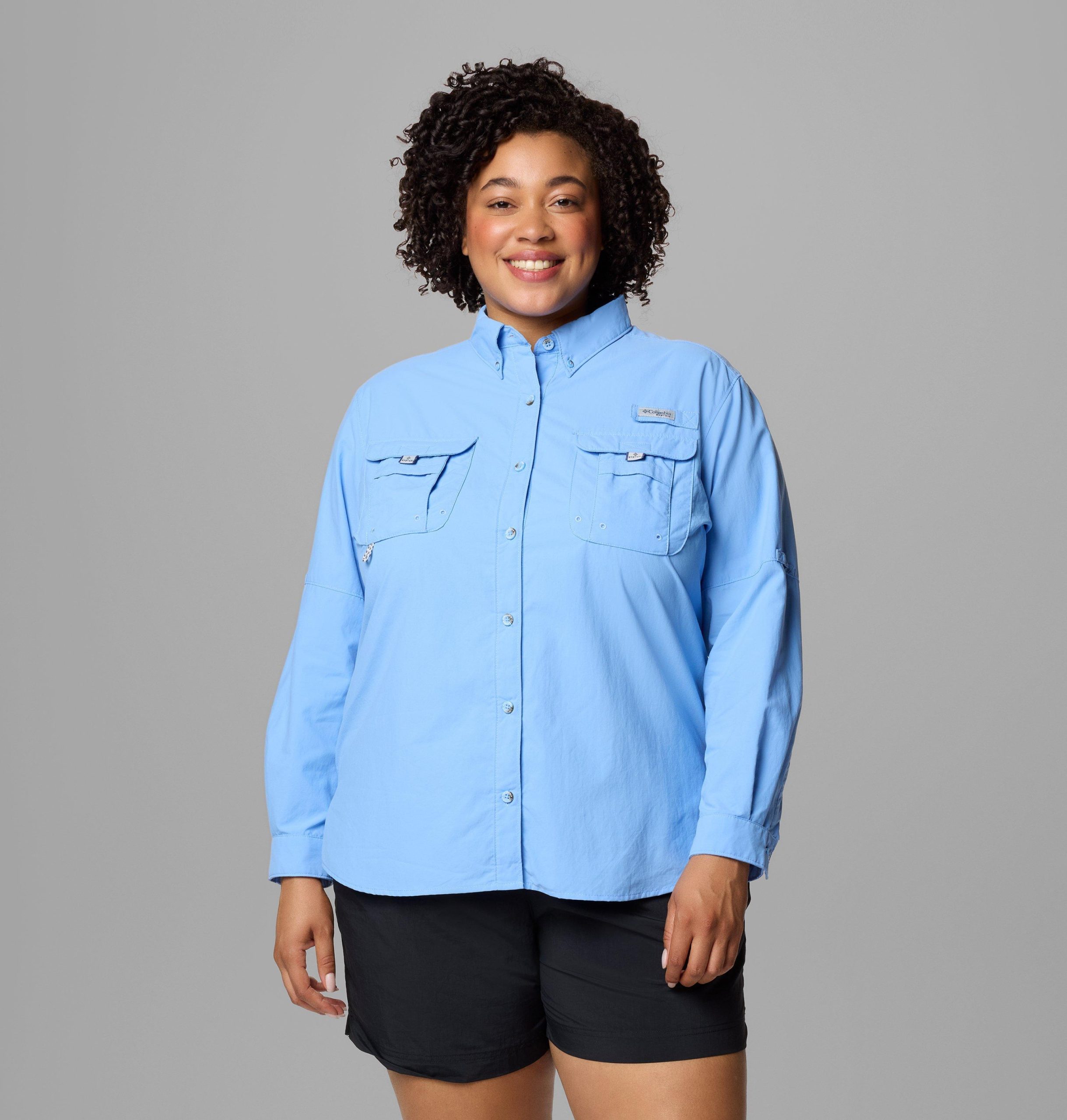 dames pfg bahama ii shirt met lange mouwen