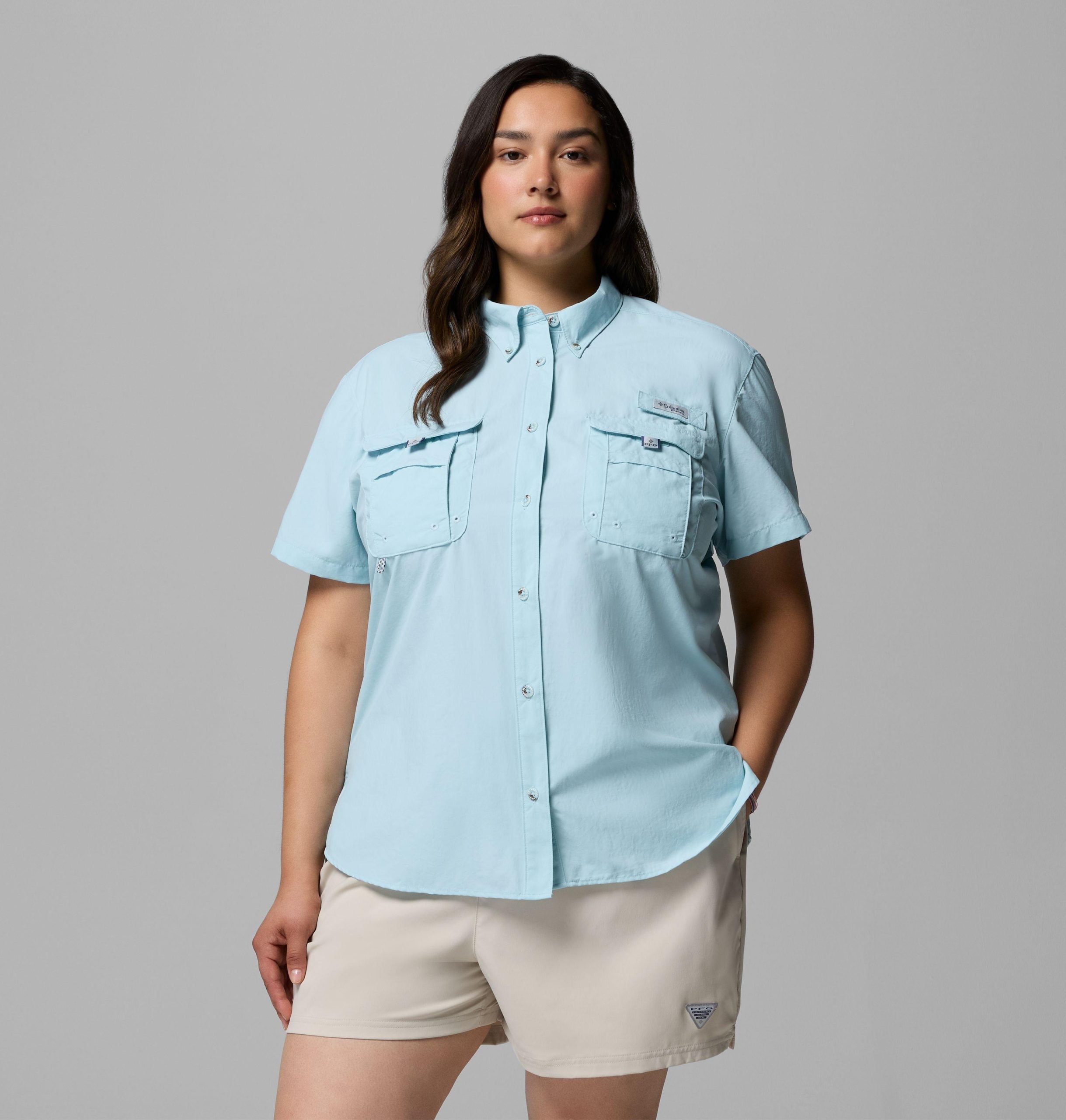 dames pfg bahama t-shirt met korte mouwen - plus size