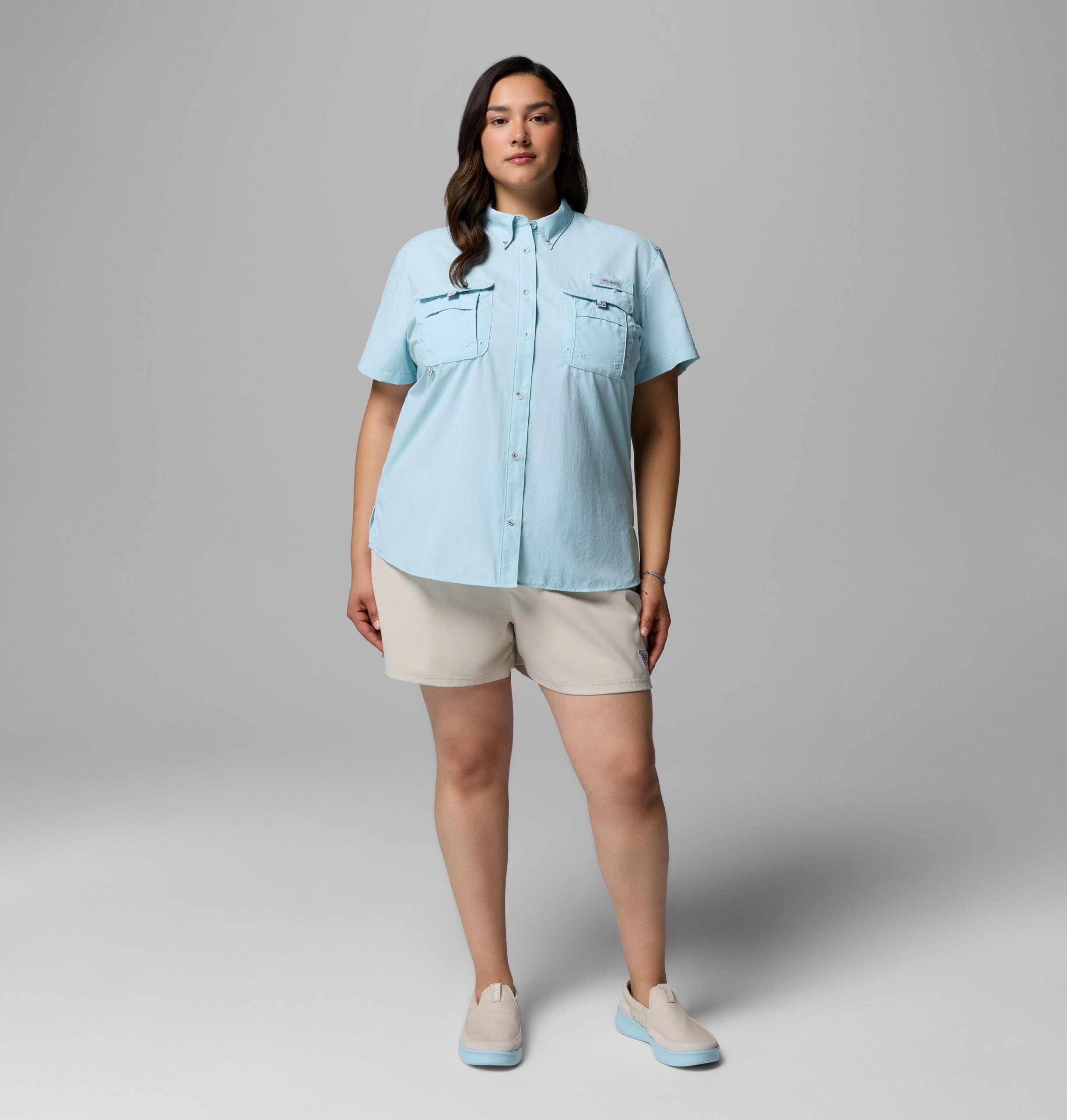 dames pfg bahama t-shirt met korte mouwen - plus size