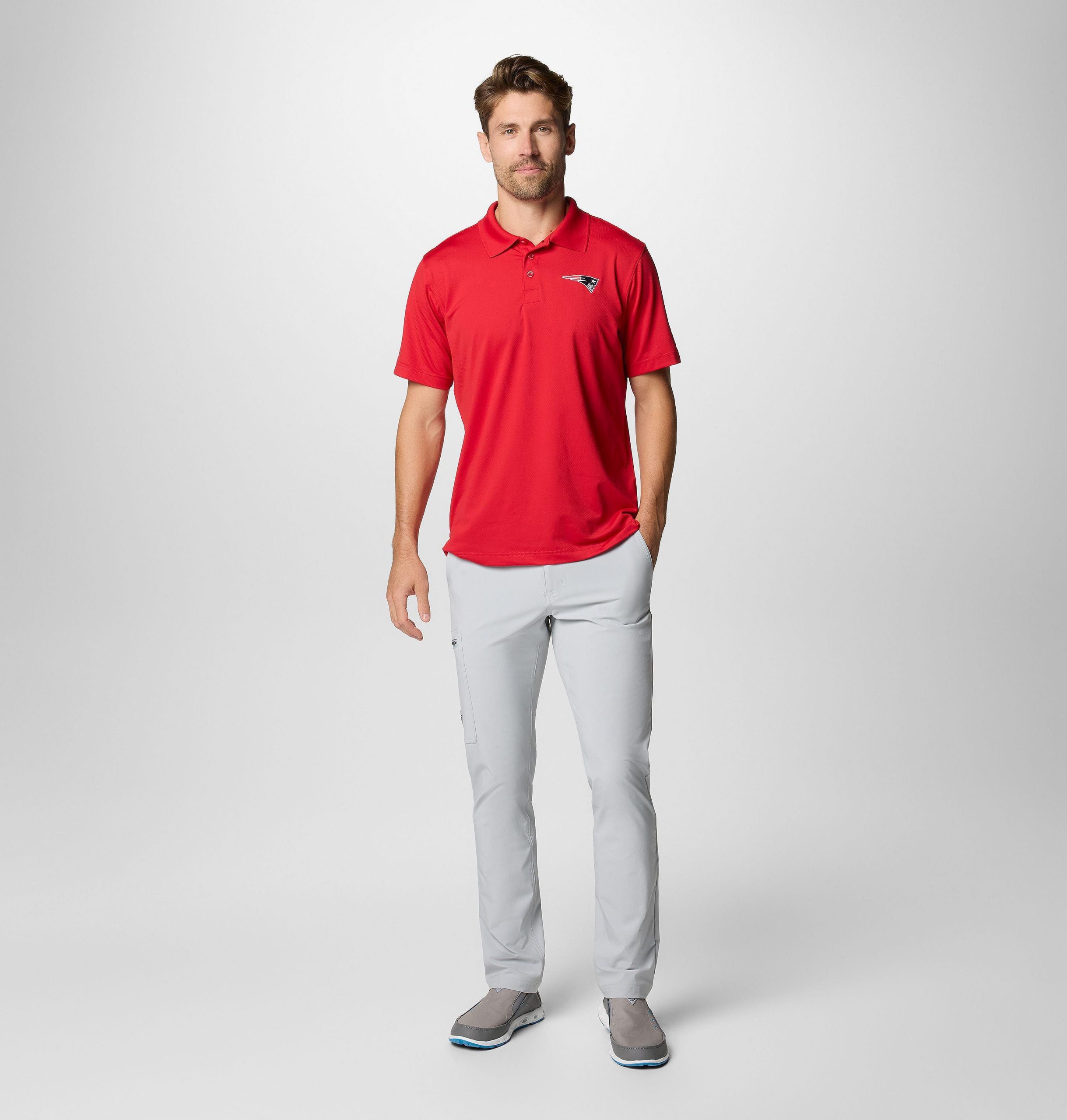 heren pfg low drag offshore polo - new england patriots