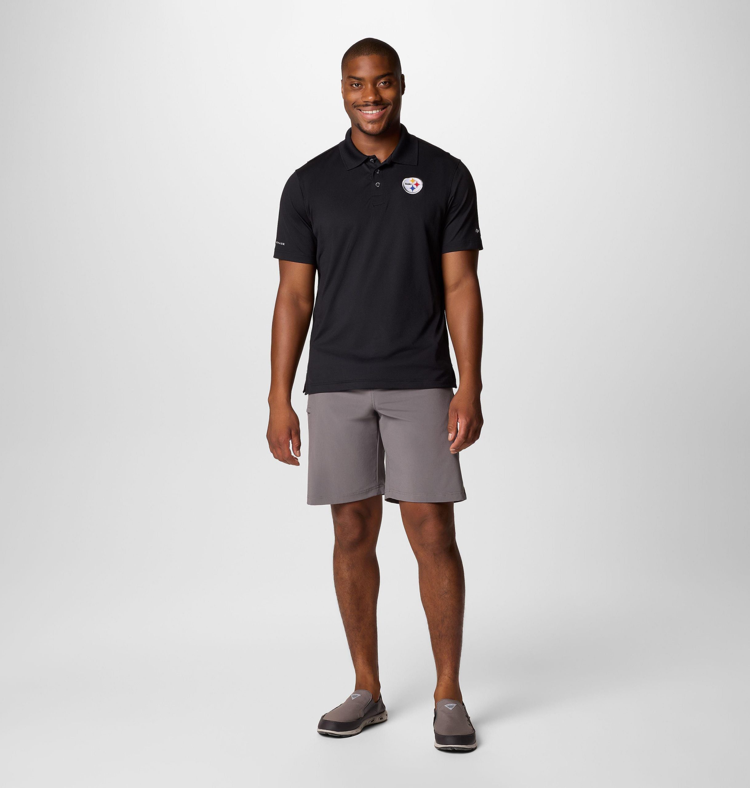 heren pfg low drag offshore polo - pittsburgh steelers
