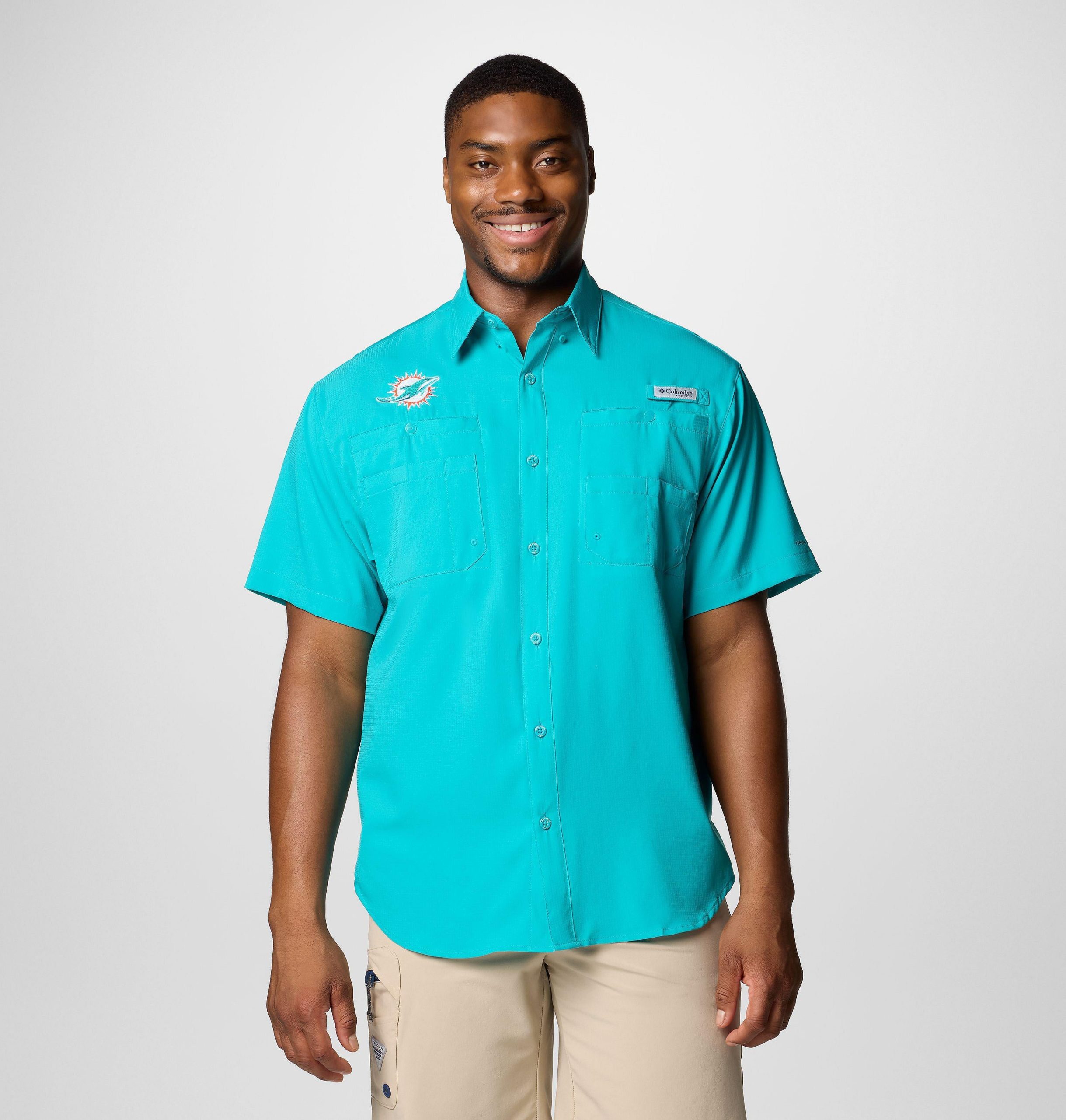heren pfg tamiami shirt met korte mouwen - miami dolphins