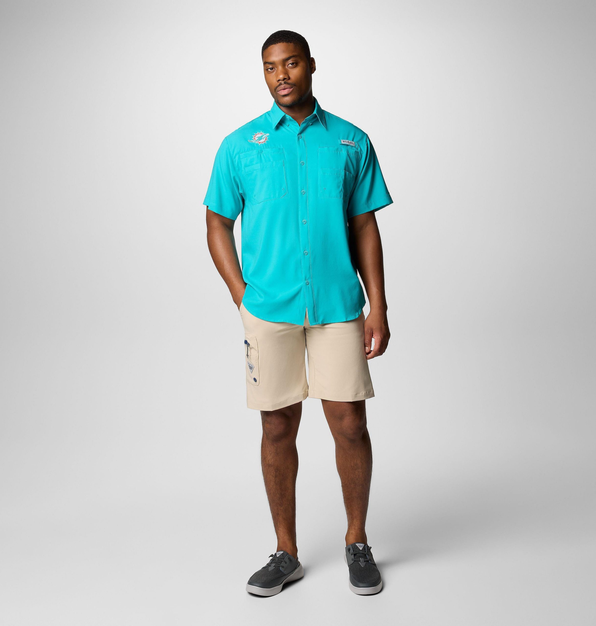heren pfg tamiami shirt met korte mouwen - miami dolphins