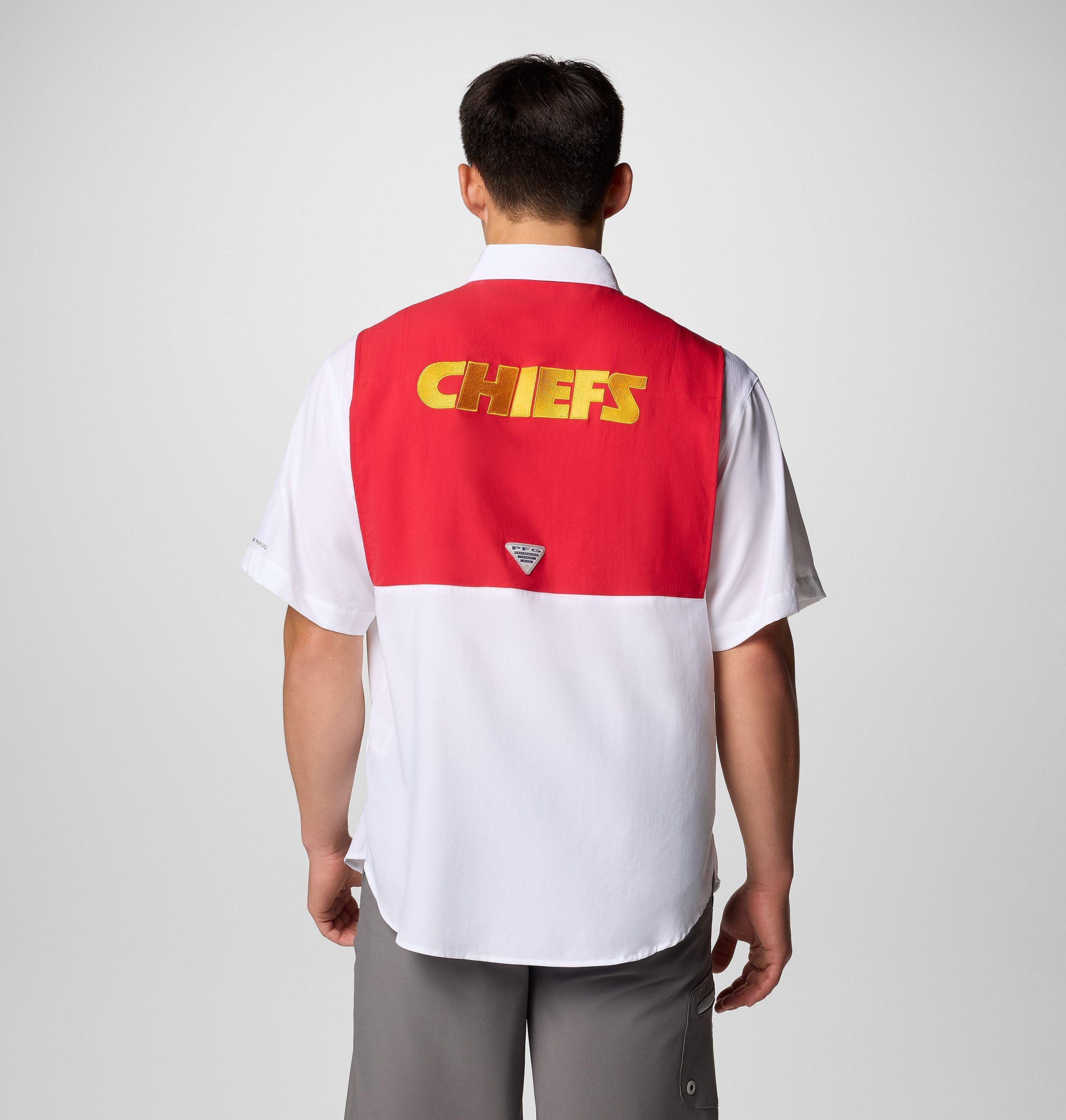 heren pfg tamiami colorblocked shirt met korte mouwen - kansas city chiefs