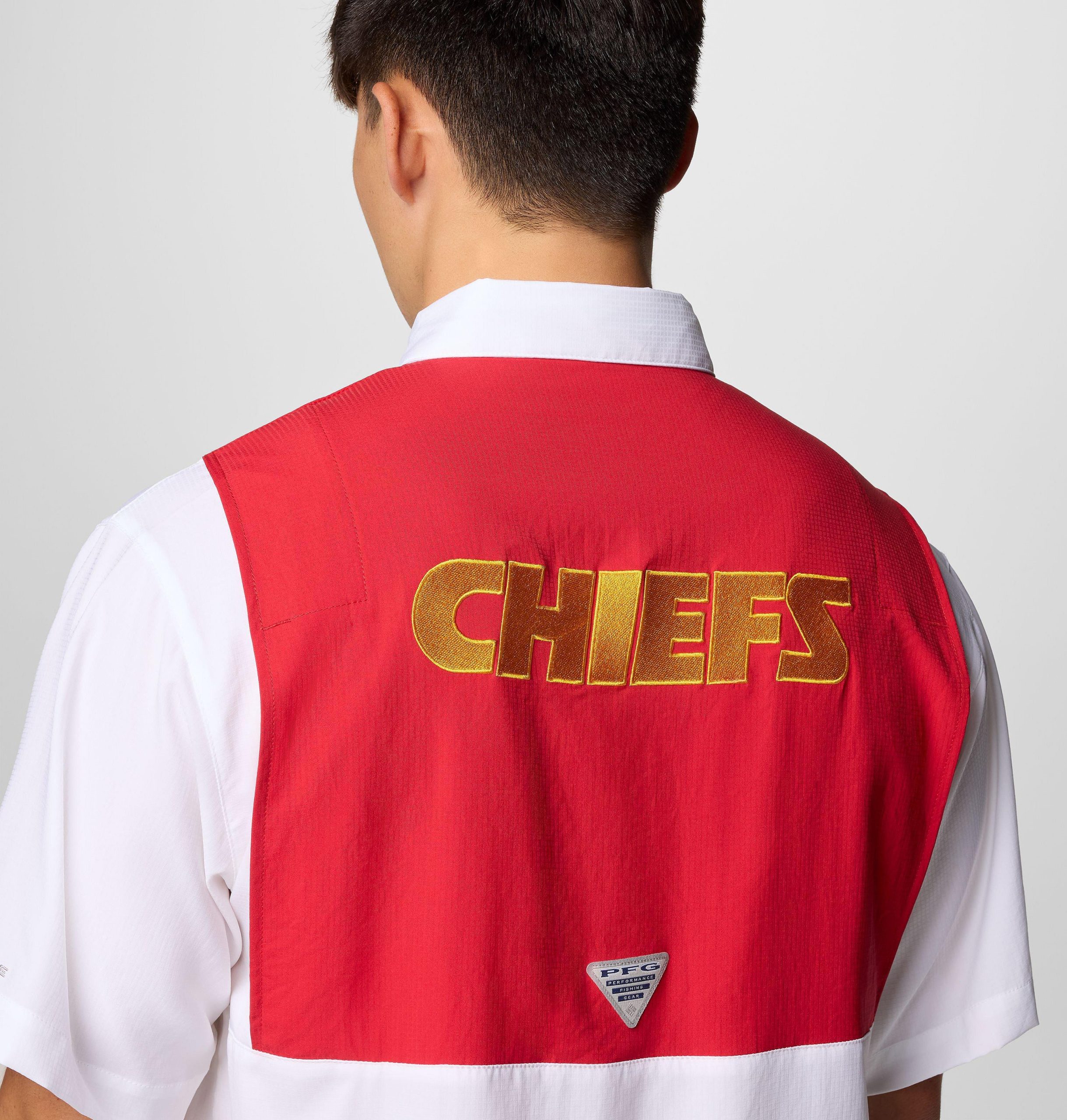 heren pfg tamiami colorblocked shirt met korte mouwen - kansas city chiefs