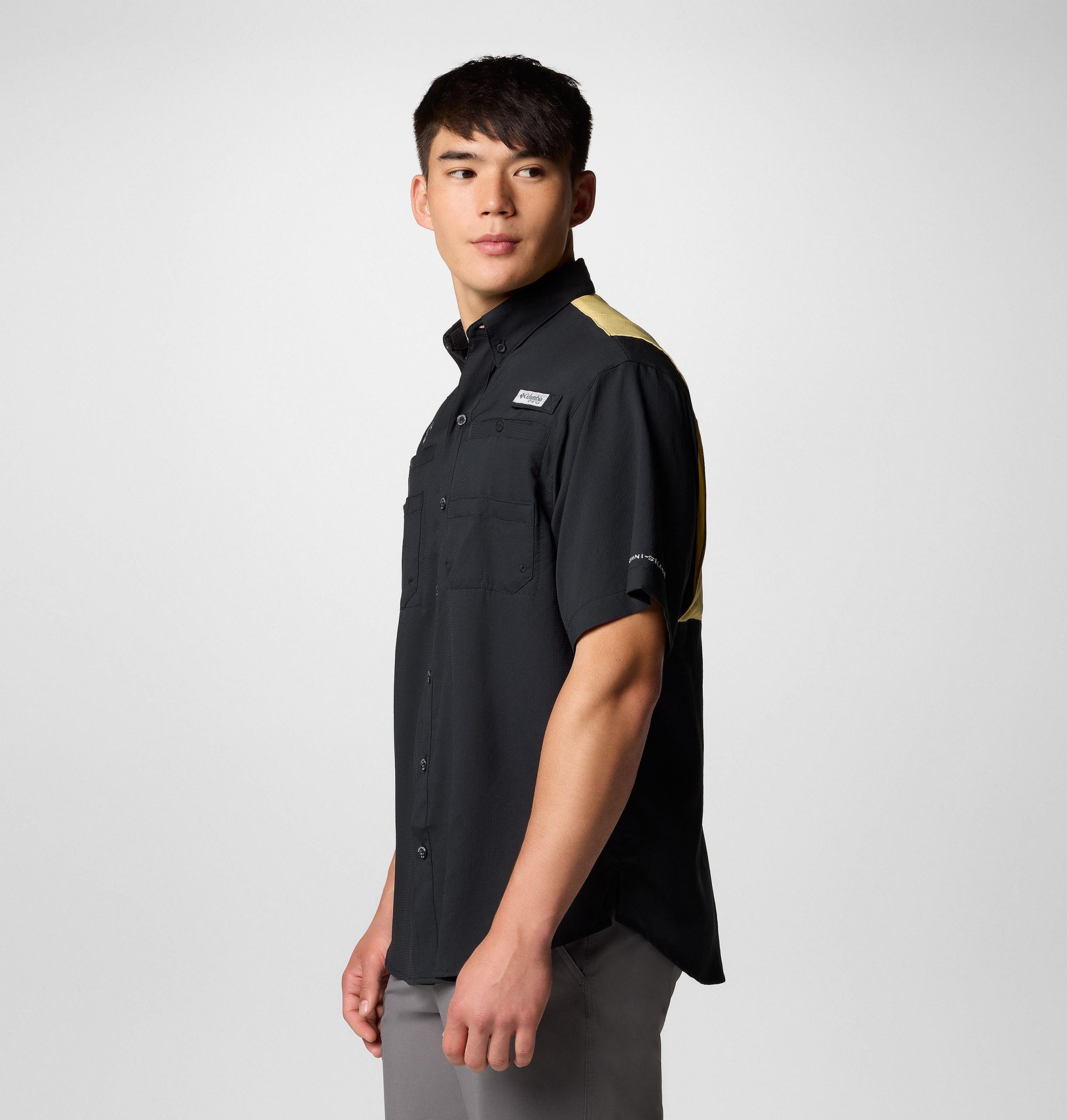 heren pfg tamiami colorblocked shirt met korte mouwen - new orleans saints