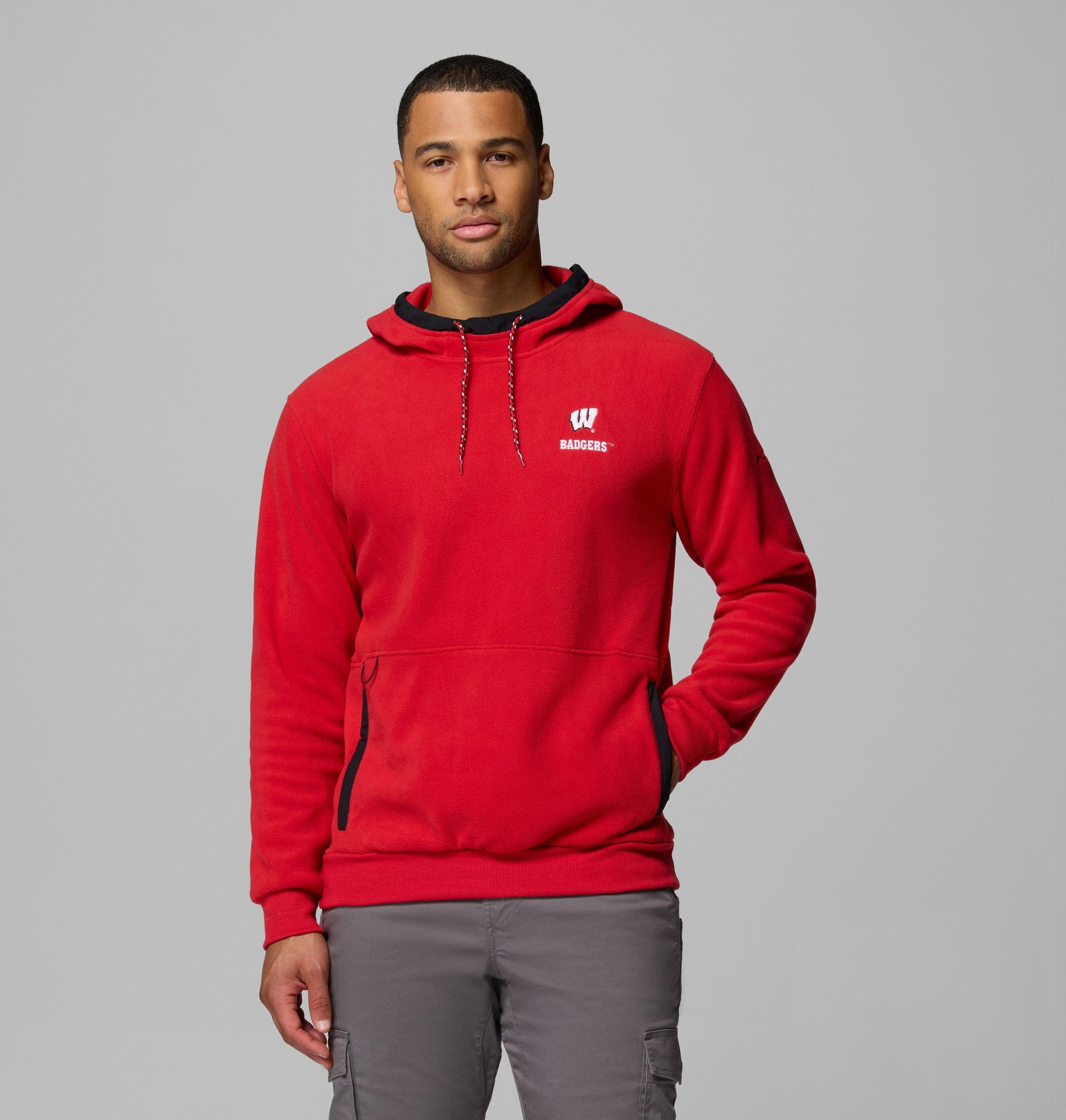 heren flanker fleece hoodie - wisconsin