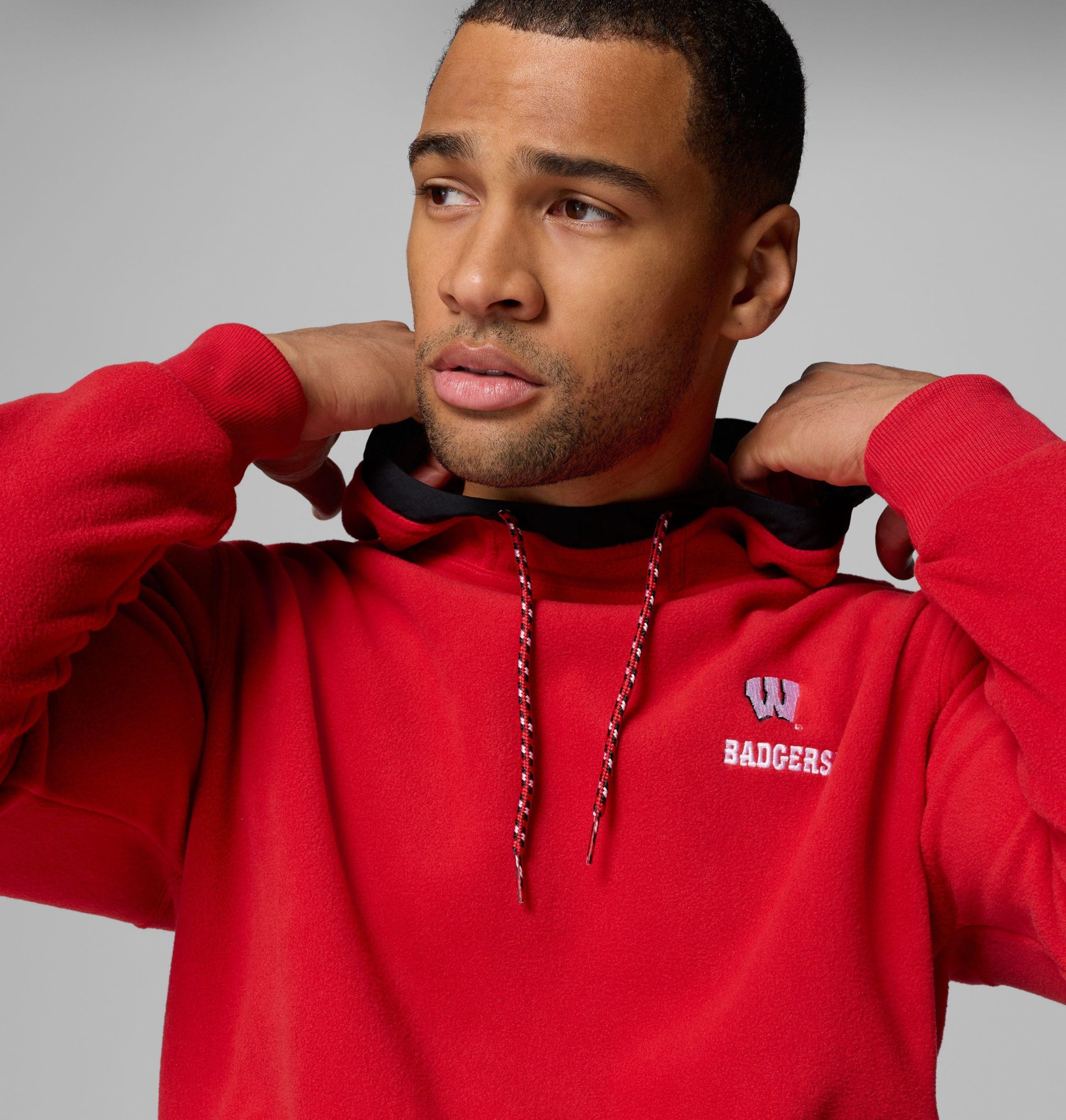 heren flanker fleece hoodie - wisconsin