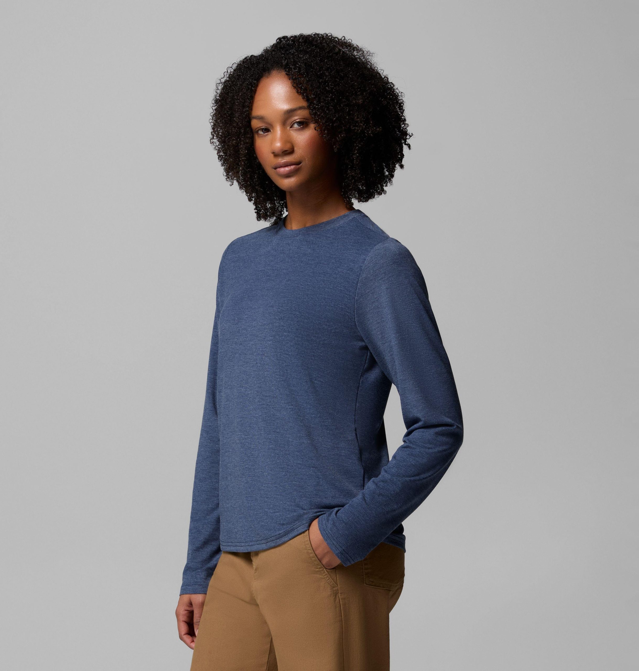 dames csc soft stretch t-shirt met lange mouwen