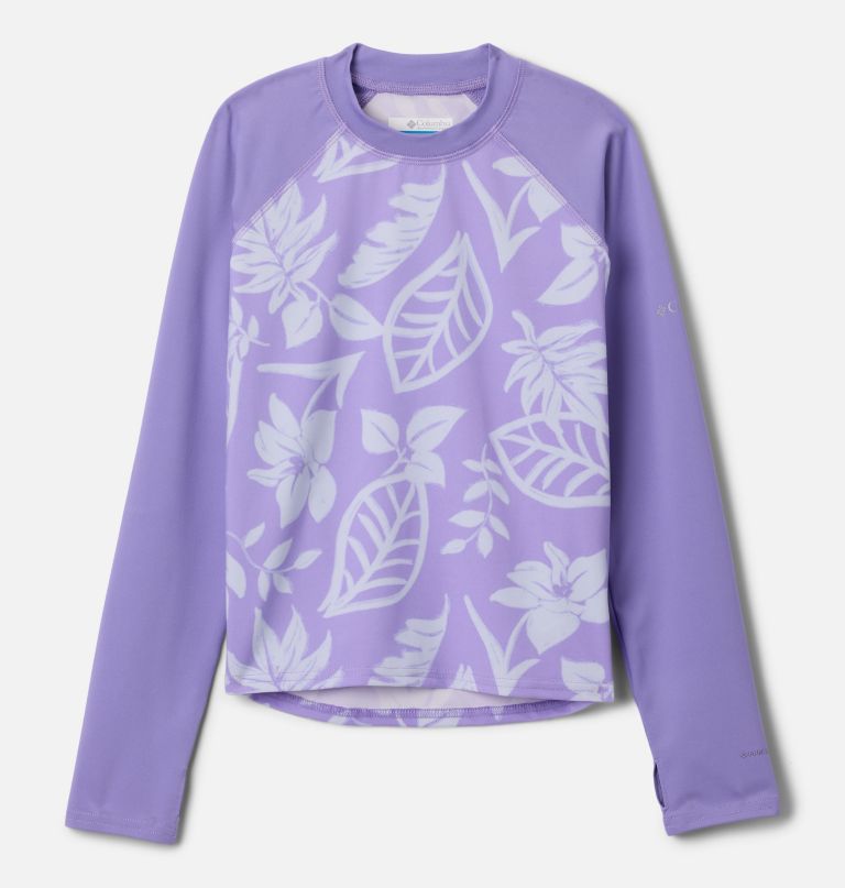 kids sandy shores printed long sleeve sunguard shirt