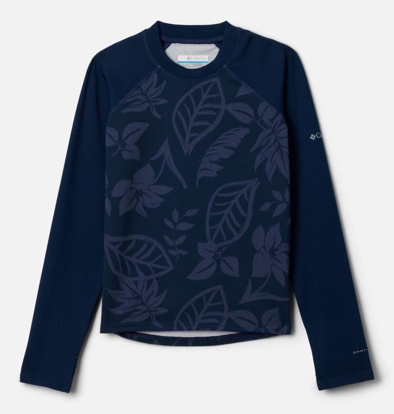 kids sandy shores printed long sleeve sunguard shirt