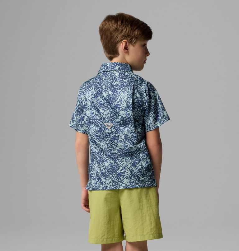 boys pfg super slack tide short sleeve camp shirt