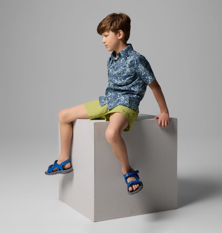 boys pfg super slack tide short sleeve camp shirt