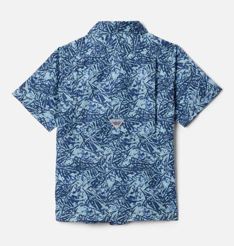 boys pfg super slack tide short sleeve camp shirt
